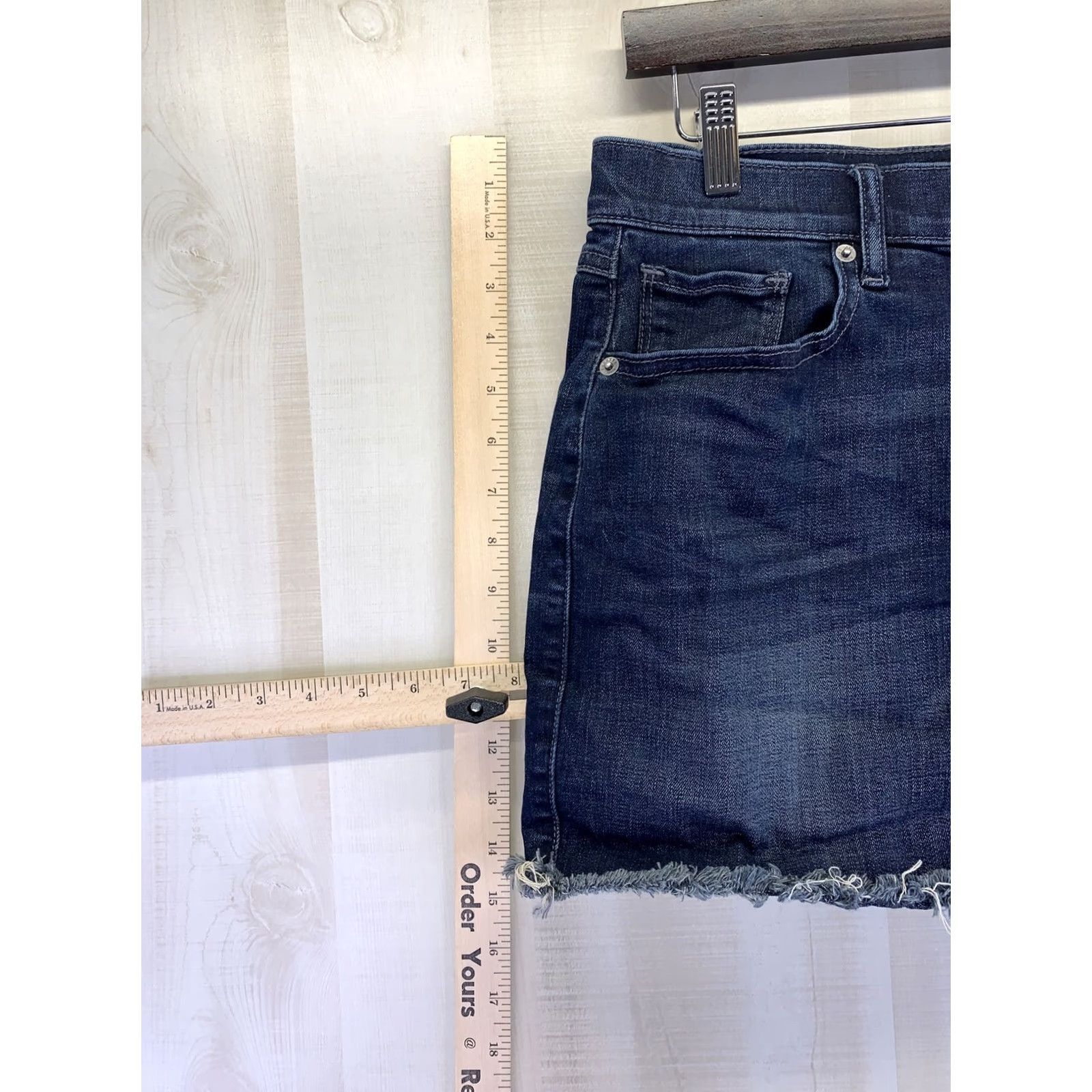 Express VINTAGE Express Denim Skirt Shirt Womens 6 Short Blue Stretch See Photos Size 28" / US 6 / IT 42 - 5 Thumbnail