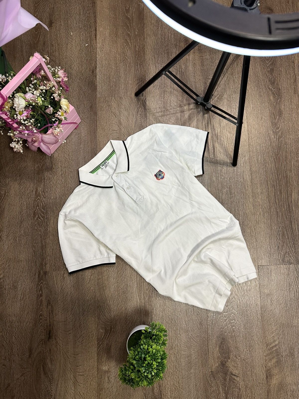 Kenzo Kenzo Paris Classic White Polo Small Logo Size US M / EU 48-50 / 2 - 1 Thumbnail