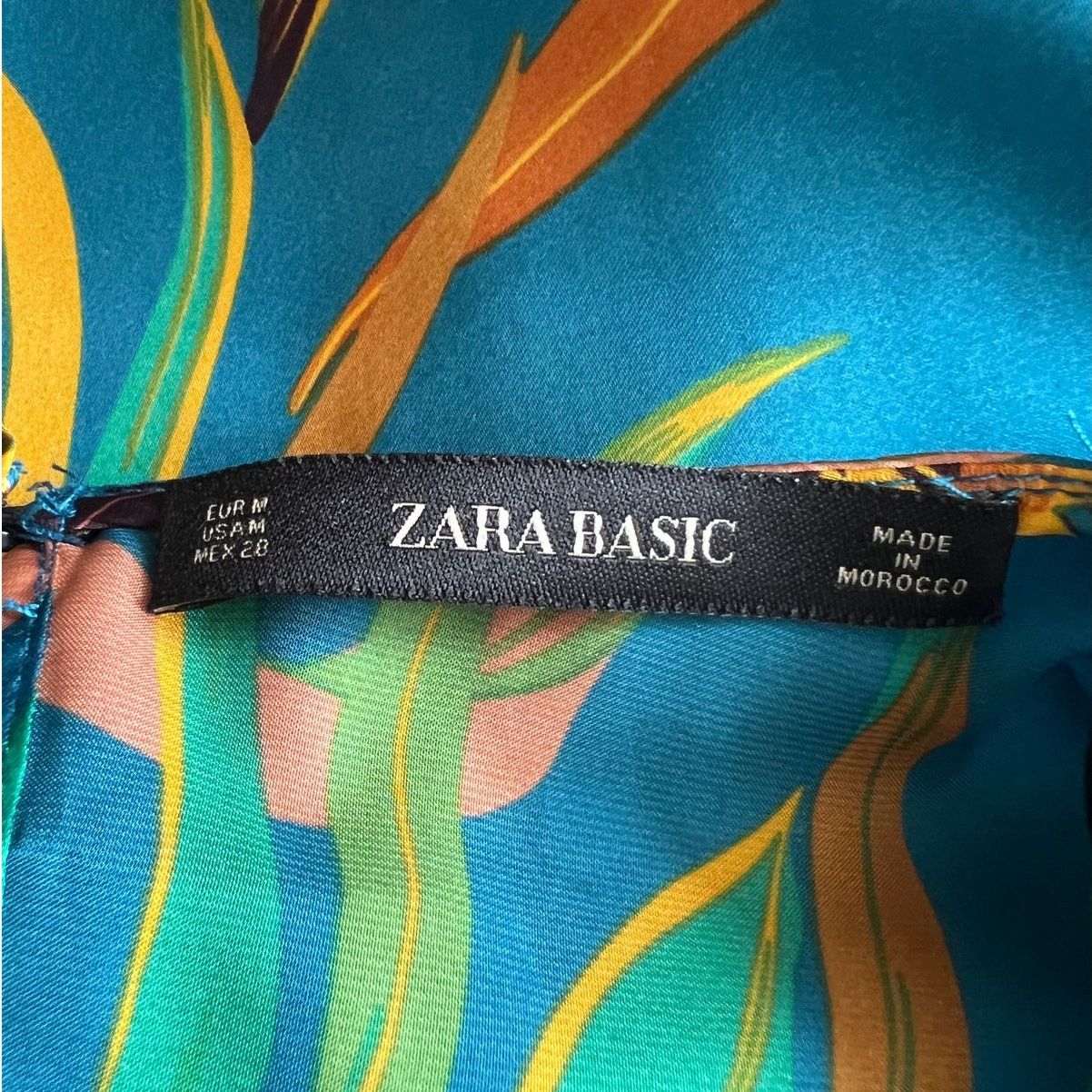 Zara Zara TRF Collection Green Printed Shortsleeve Jumpsuit, M Size 30" / US 8 / IT 44 - 14 Thumbnail