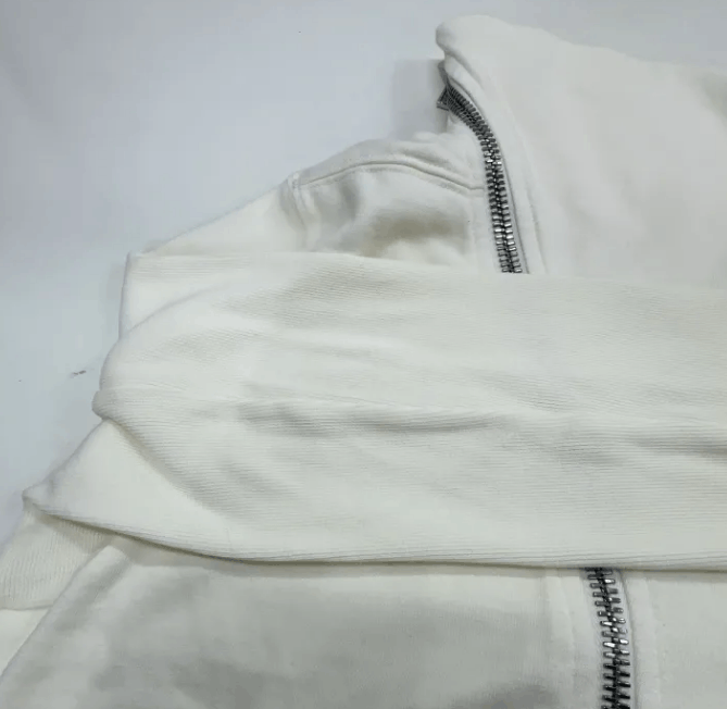 Rick Owens Rick Owens Off-White Asymmetric Zip Cropped High Neck Jacket Size US XS / EU 42 / 0 - 3 Thumbnail
