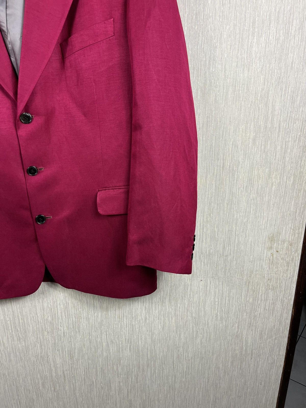 Designer × Kenzo × Vintage Kenzo homme fuchsia silk linen vintage 90s blazer jacket y2k Size US XXL / EU 58 / 5 - 6 Thumbnail