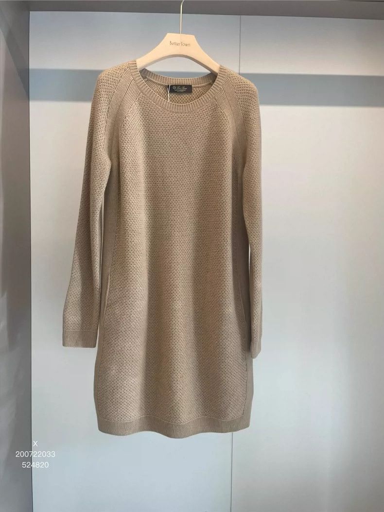 Loro Piana LORO PIANA Kasese goat cashmere long sweater dress Size L / US 10 / IT 46 - 1 Thumbnail