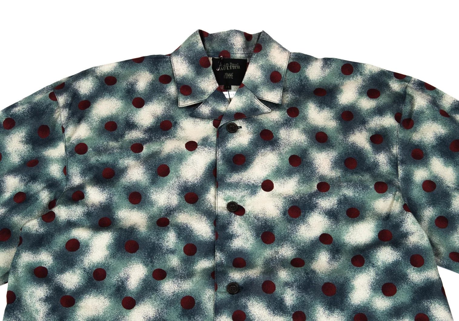 Jean Paul Gaultier Cyber Dot Print Pajama Shirt in Light Blue Tea M Size US M / EU 48-50 / 2 - 2 Thumbnail
