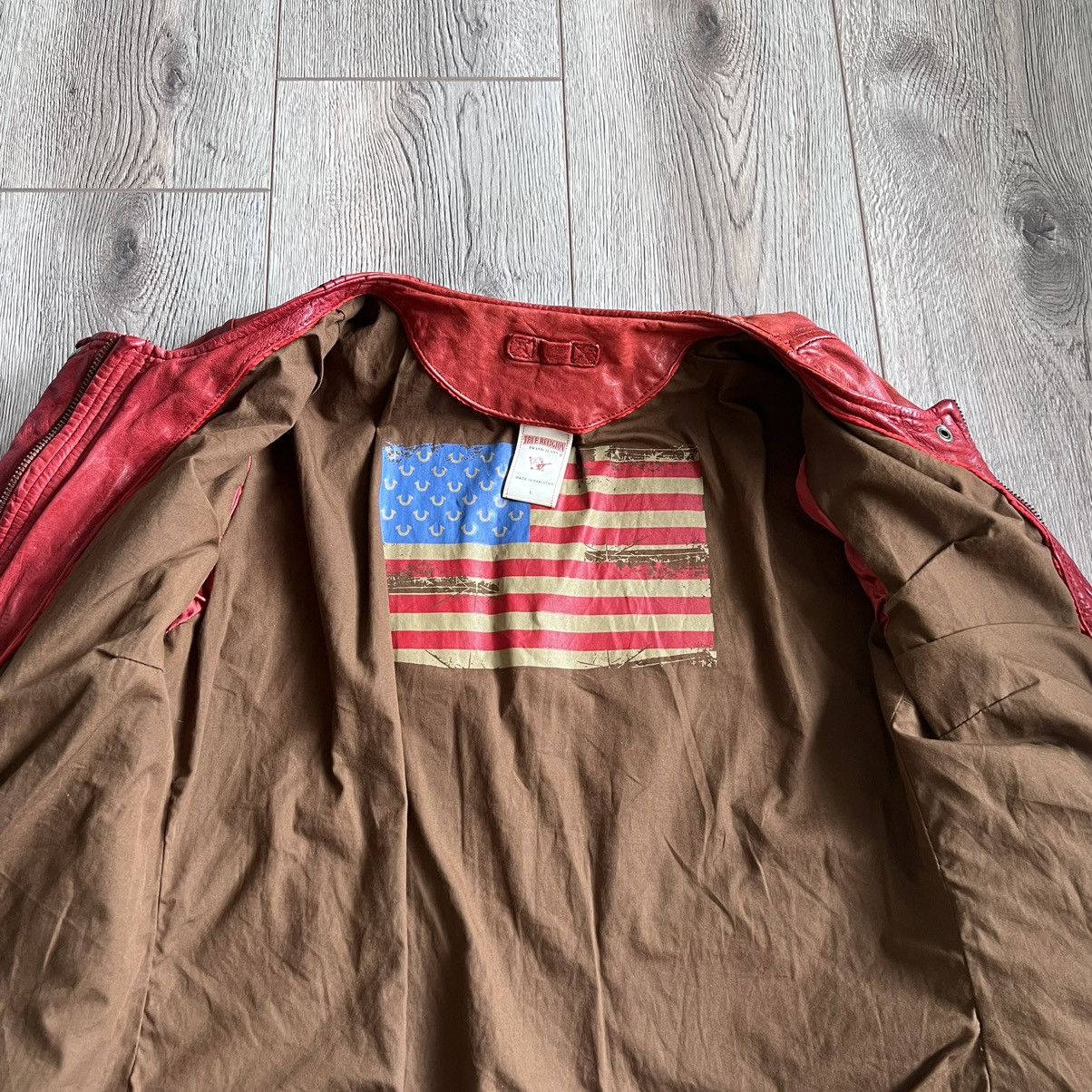 True Religion × Vintage True Religion womens Leather Jacket Size L / US 10 / IT 46 - 7 Thumbnail