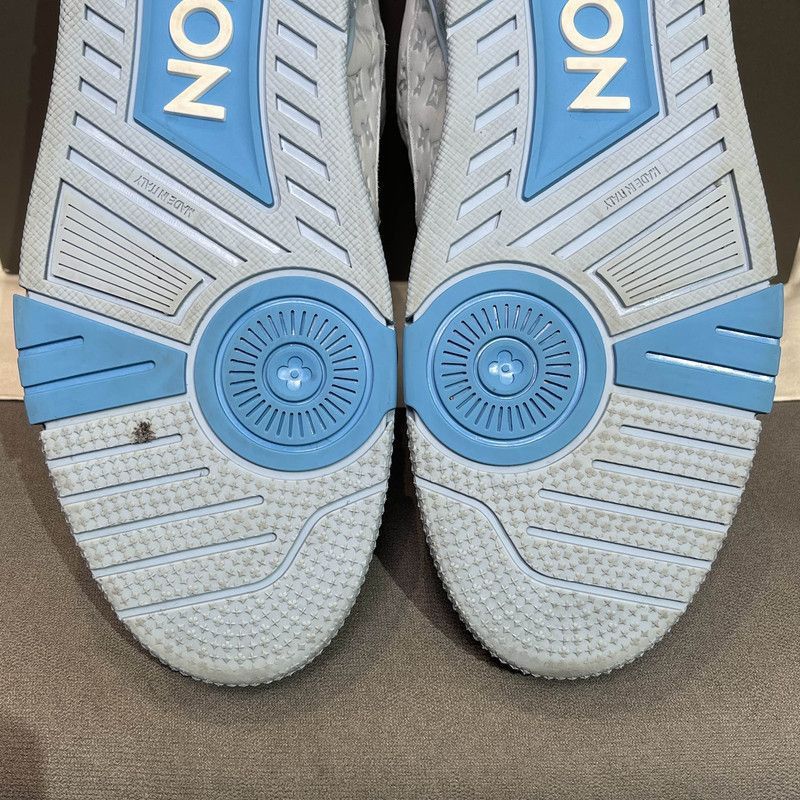 Louis Vuitton Louis Vuitton Trainer Blue Low-Top Sneakers for Men -2508 Size US 8.5 / EU 41-42 - 8 Thumbnail