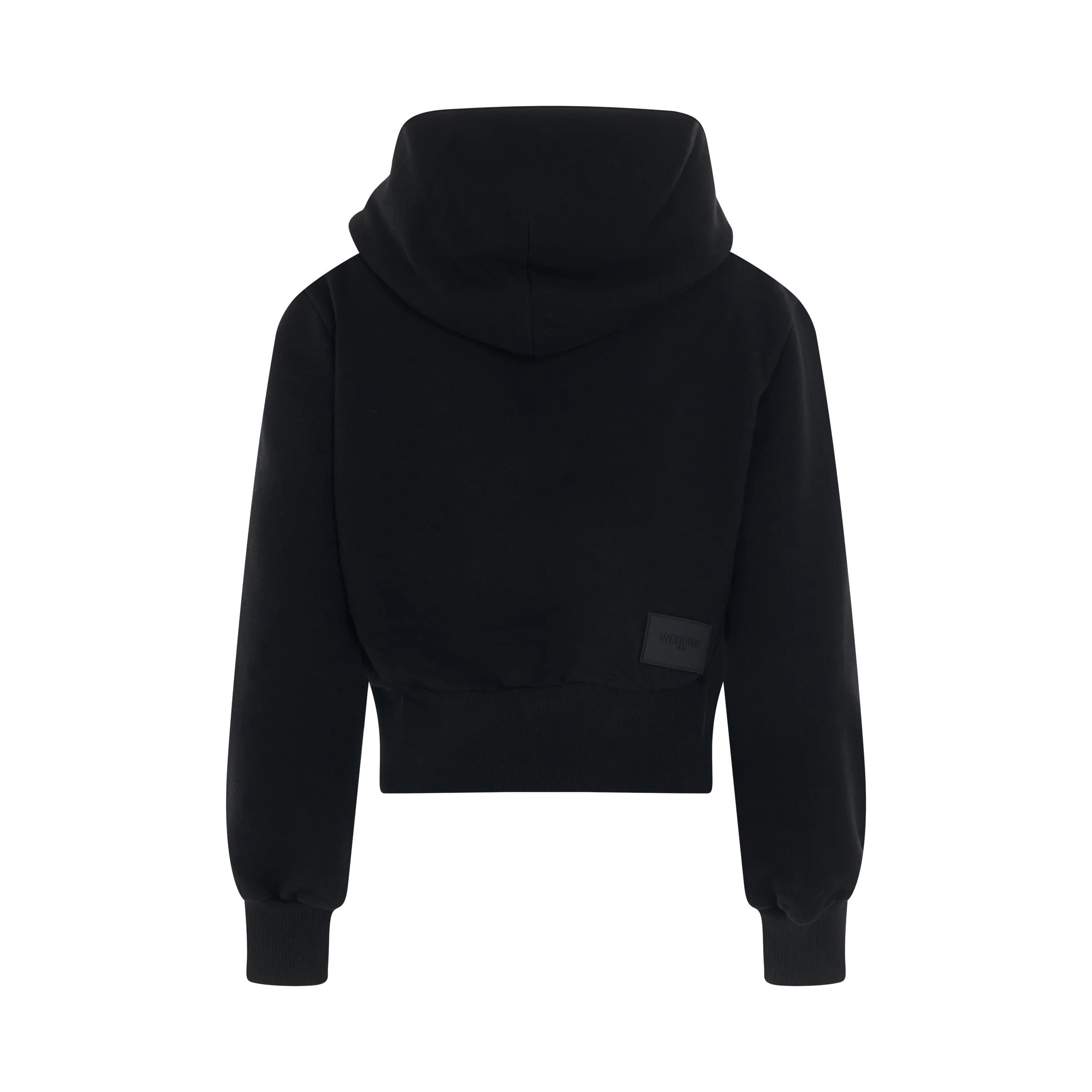WE11DONE o1mris0824 Crop Hoodie in Black Size US S / EU 44-46 / 1 - 4 Thumbnail