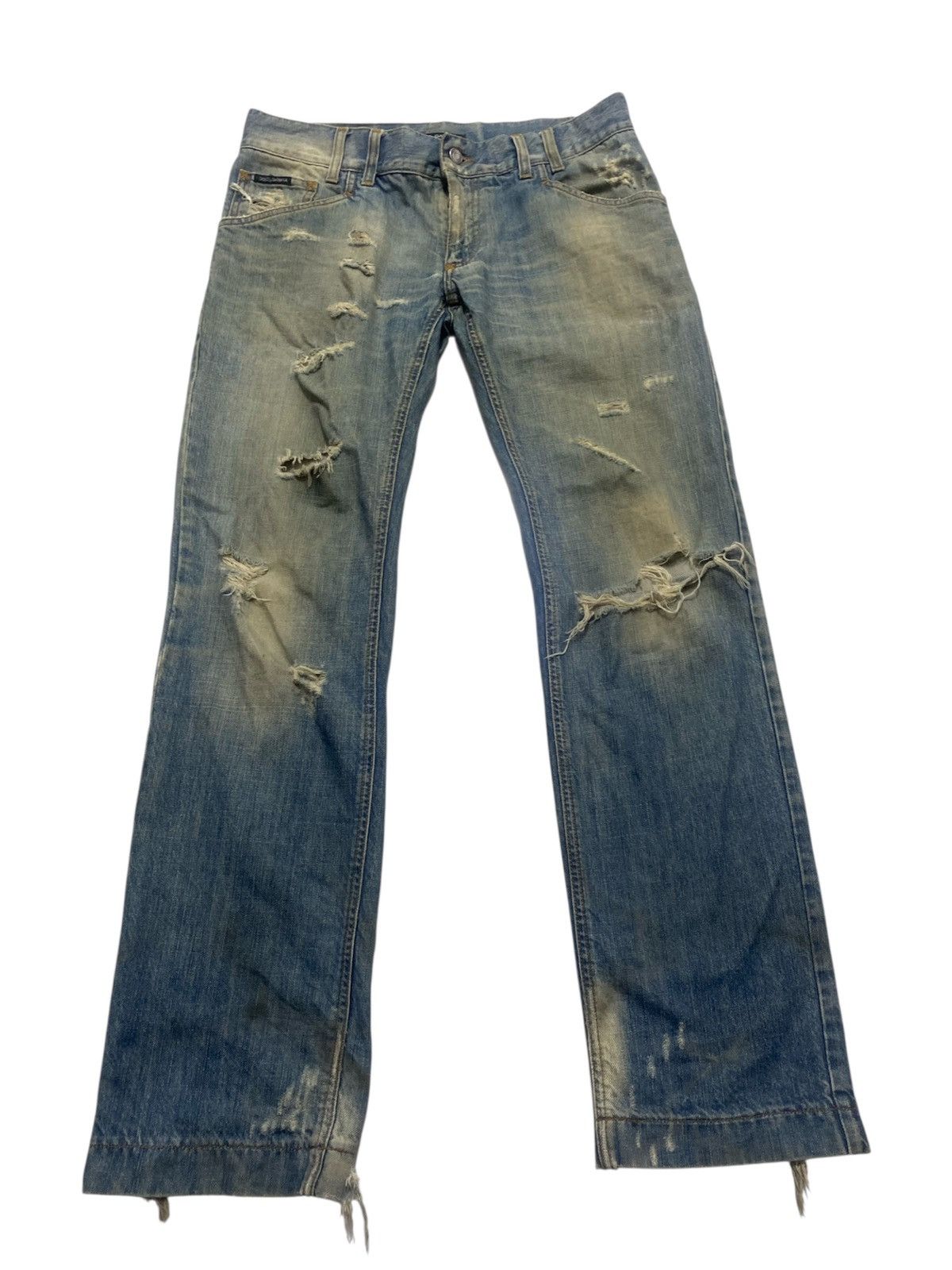 Dolce & Gabbana Dolce & Gabbana Mud Wash Distressed Denim Size US 34 / EU 50 - 2 Thumbnail