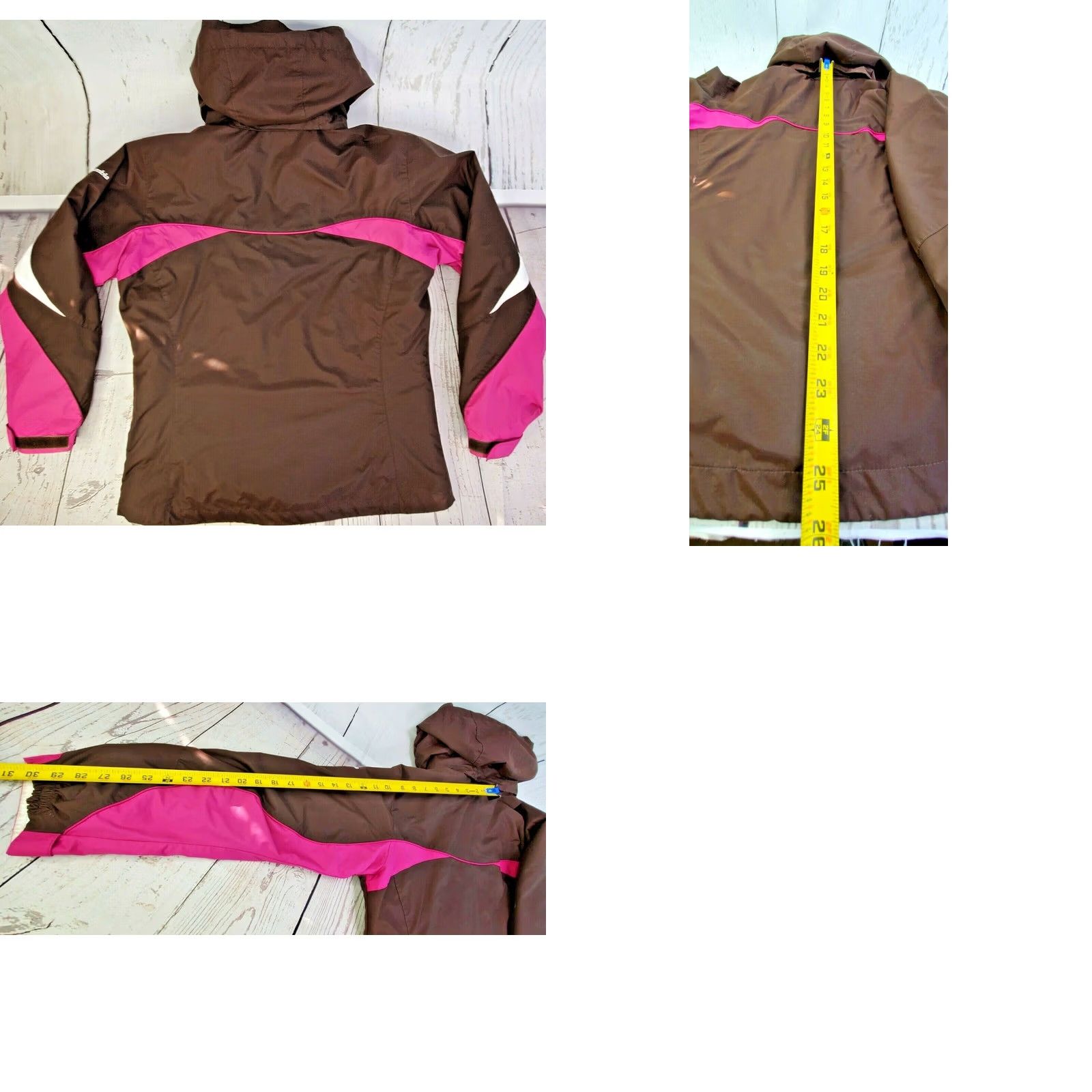 Pinko Columbia Interchange Jacket 3-in-1 Brown Pink Women M Parka Coat 3-in-1 Interchange Weather Resistant Fall Spring Winter Medium Mens Womens Girls Boys Size M / US 6-8 / IT 42-44 - 8 Thumbnail