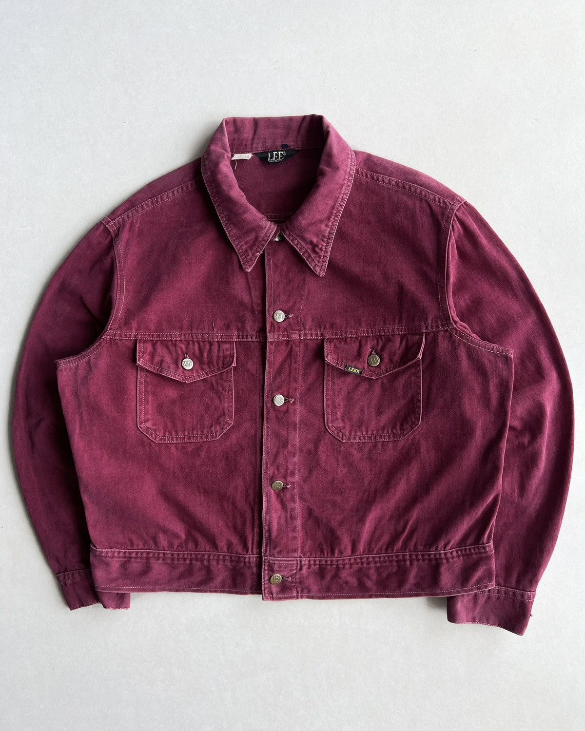 image of 70's Lee Moleskin Work Jacket (L/xl) in Maroon, Men's (Size Large)