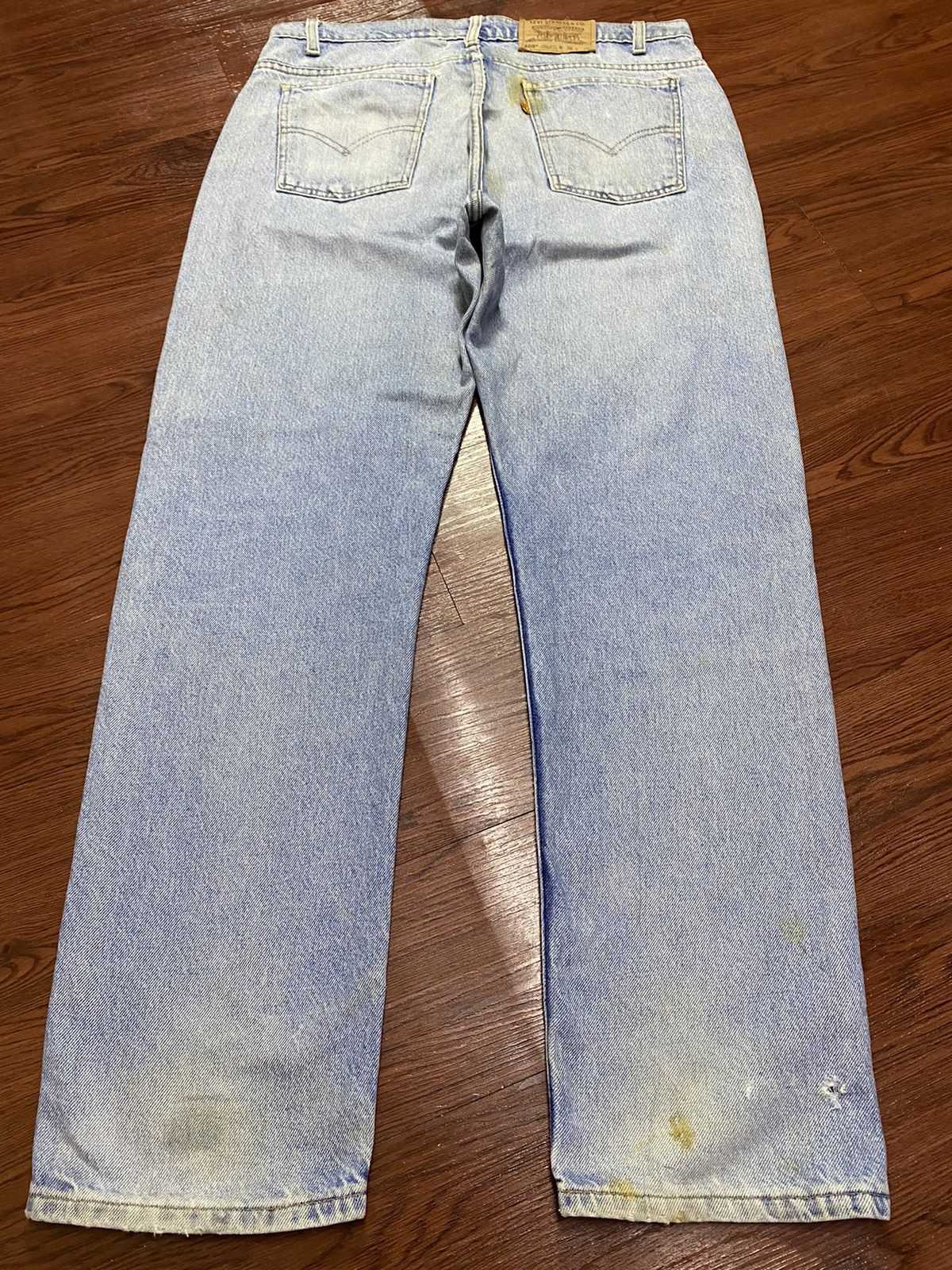 Levi's Vintage Levis505 80’s Orange Tab Grunge Distressed Jeans Size US 35 - 2 Thumbnail