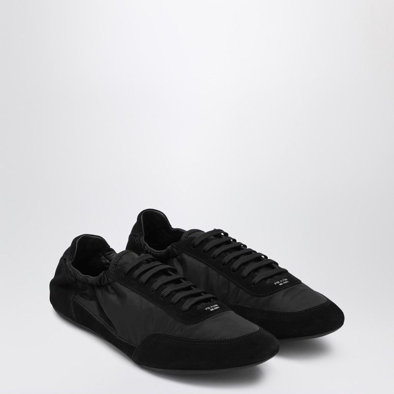 Prada Collapse Re-Nylon And Suede Sneaker