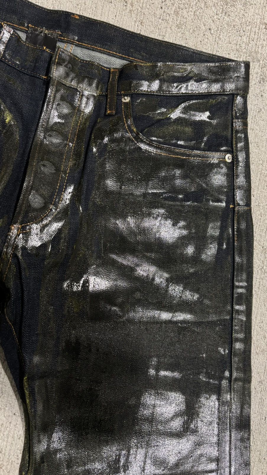Dior × Hedi Slimane AW03 Dior Homme By Hedi Slimane Waxed Luster Denim Size US 32 / EU 48 - 20 Thumbnail