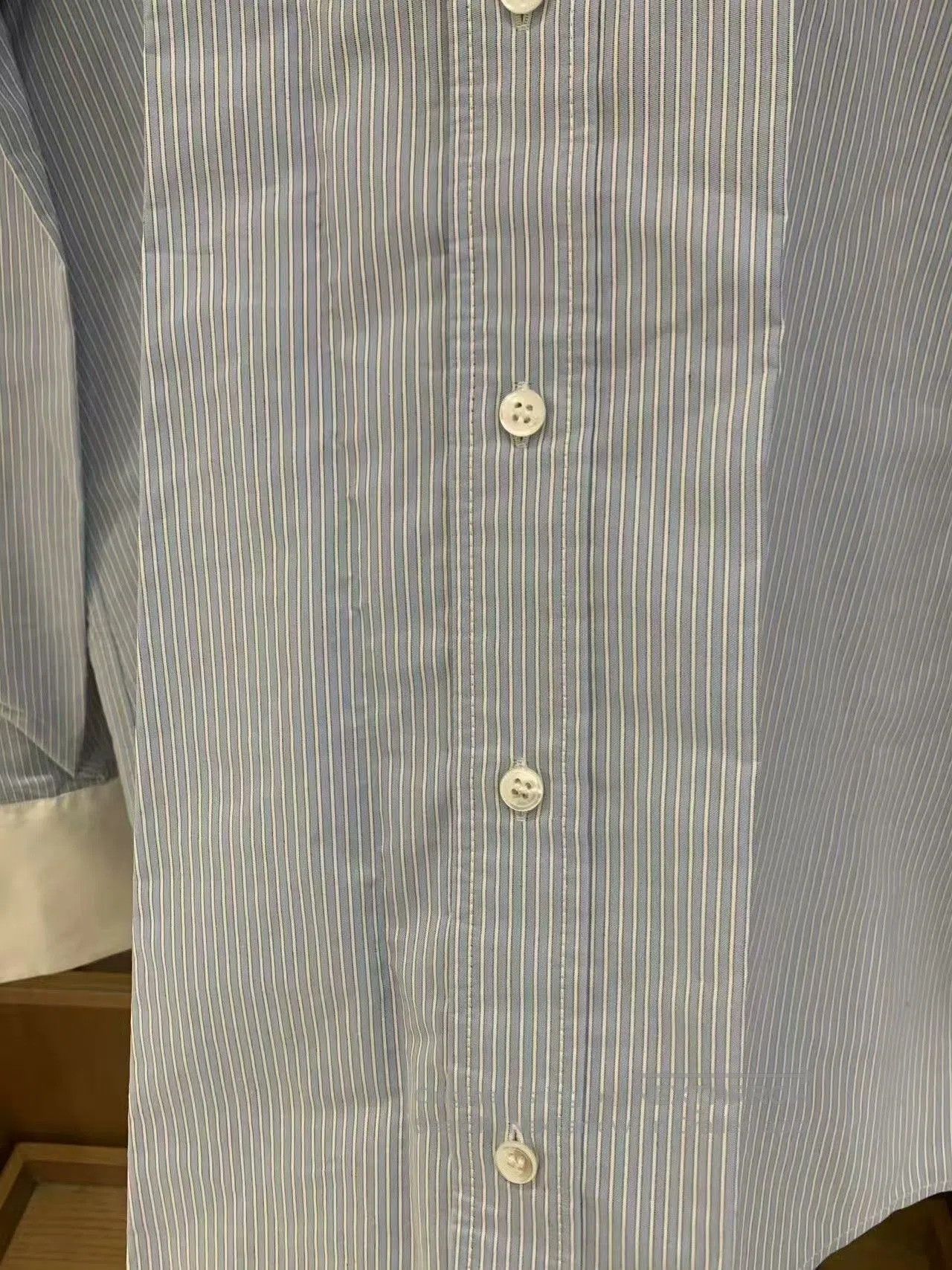 Saint Laurent Paris Saint Laurent Blue White Striped Long. Size S / US 4 / IT 40 - 3 Thumbnail