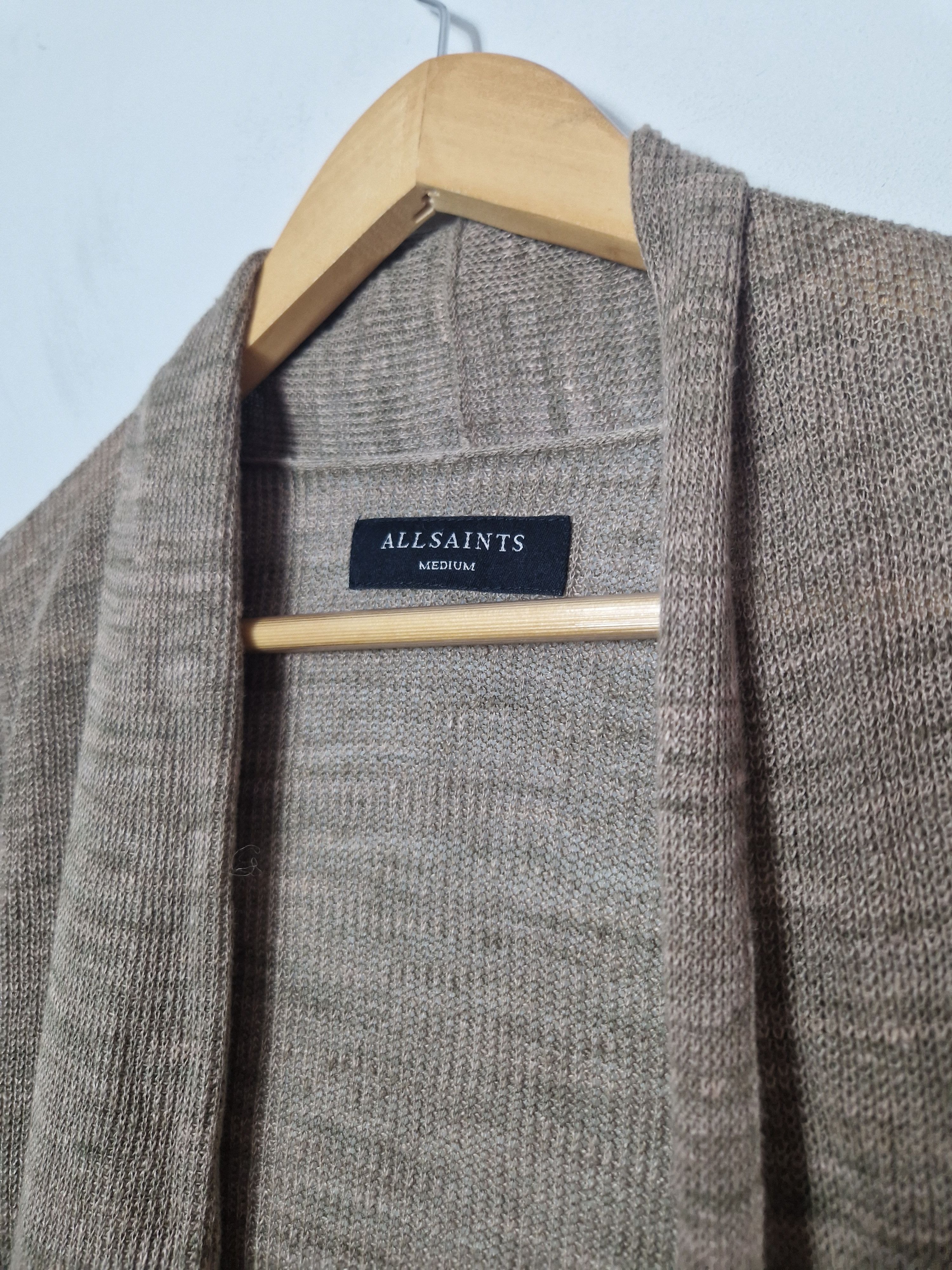 Allsaints Allsaints beige linen joshua cardigan Size US M / EU 48-50 / 2 - 4 Thumbnail