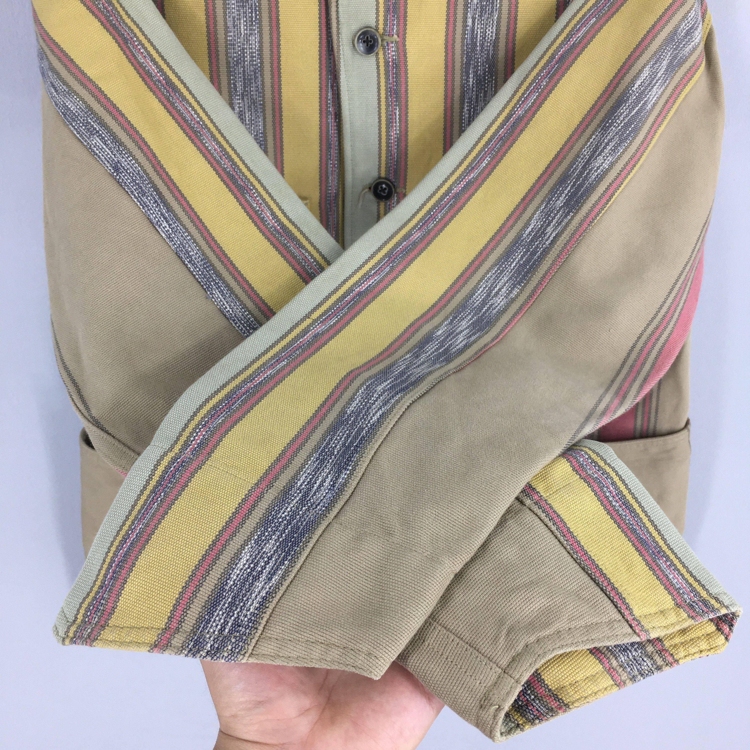 Kapital Kapital Kountry Multicolor Striped Denim Jacket Small Size US S / EU 44-46 / 1 - 3 Thumbnail