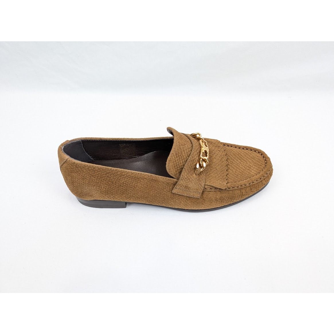 Celine o1rshd1 Lizard Stamped Suede Calfskin Loafers in Tan Size US 7 / EU 40 - 3 Thumbnail