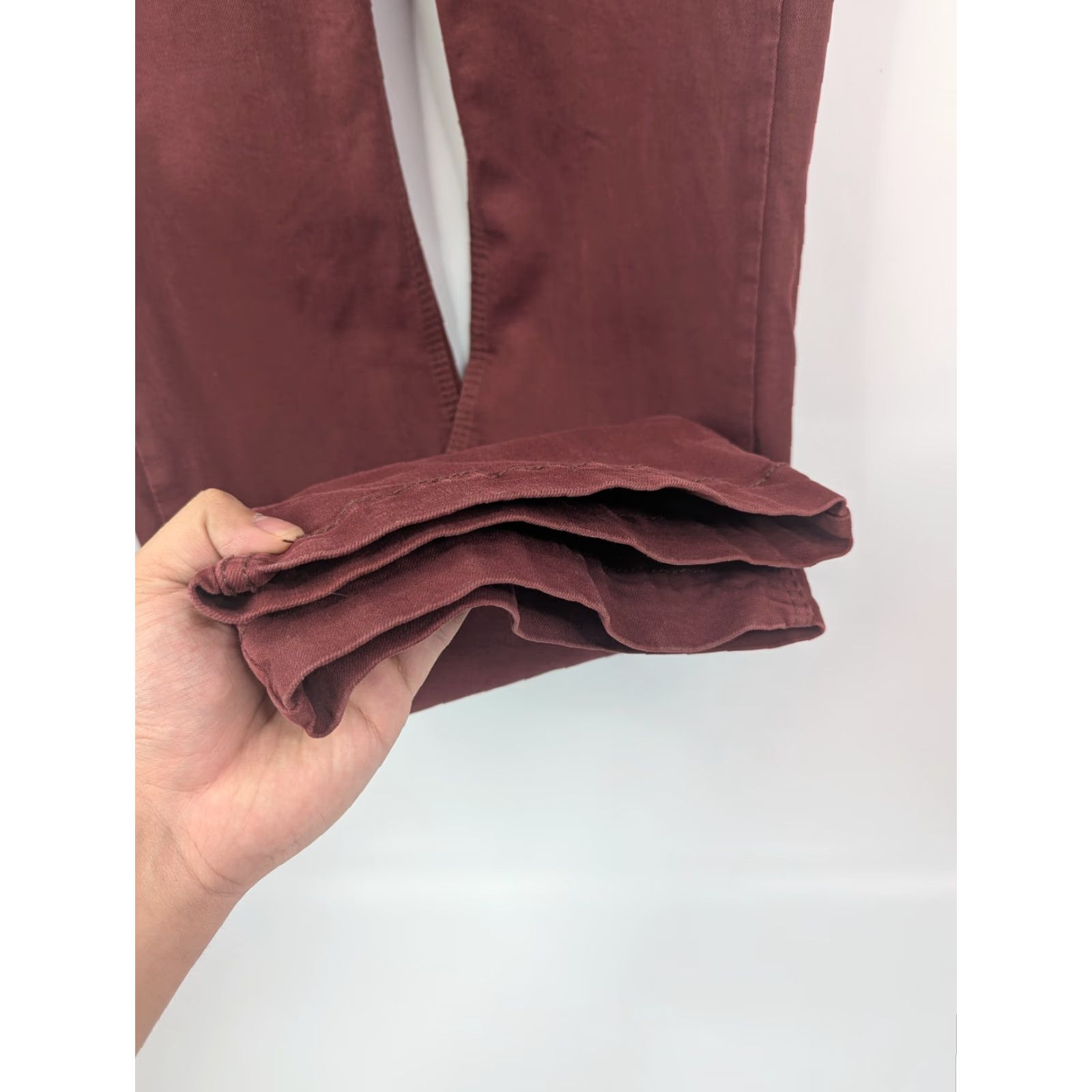 Ariat Ariat Jeans Womens 25R Slim Wide Leg Trouser High-Rise Cherry Mahogany Red Denim 5-Pocket Western Cowboy Boot Cut Wide-Leg 1900s? Size 42" / US 20 - 4 Thumbnail