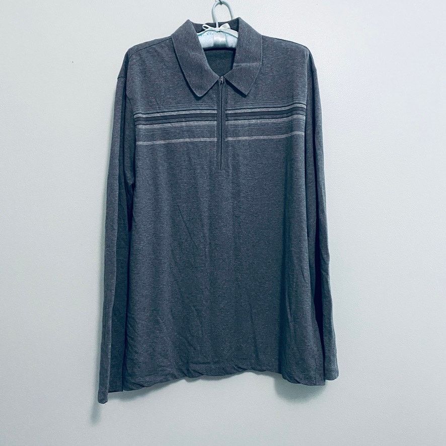Calvin Klein Calvin Klein gray long sleeve polo Size US L / EU 52-54 / 3 - 2 Thumbnail
