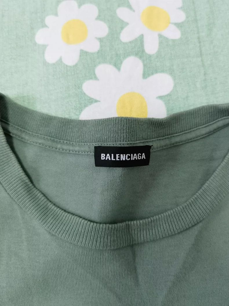 Balenciaga Balenciaga Green Lock Logo Short Sleeve T-Shirt, M Size Size US M / EU 48-50 / 2 - 4 Thumbnail