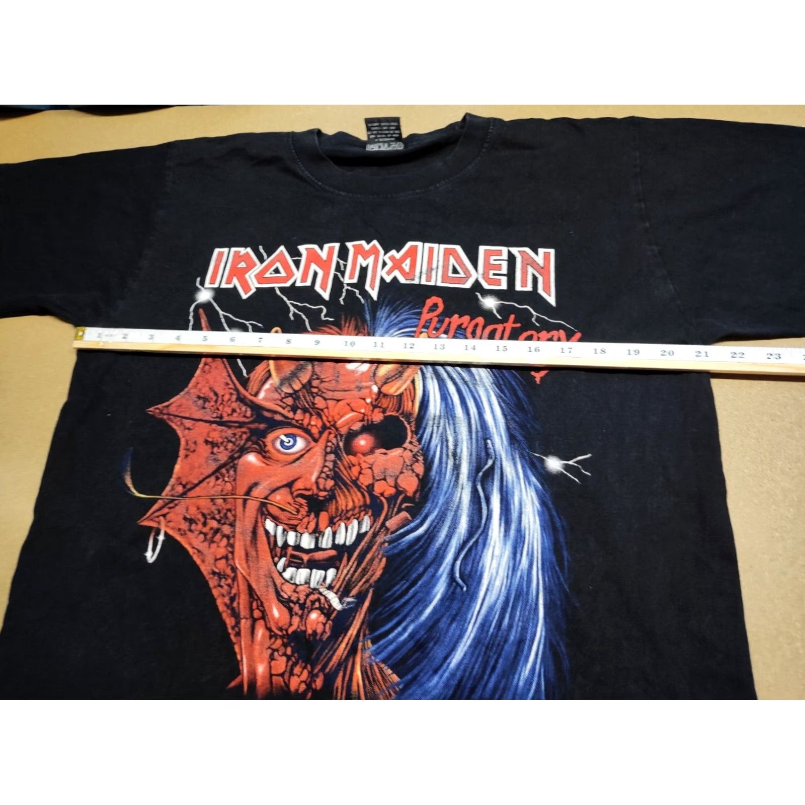 Vintage Iron Meiden Purgatory T-Shirt Mens Size L Music Metal Band Vintage Reo Rock Size US L / EU 52-54 / 3 - 4 Thumbnail