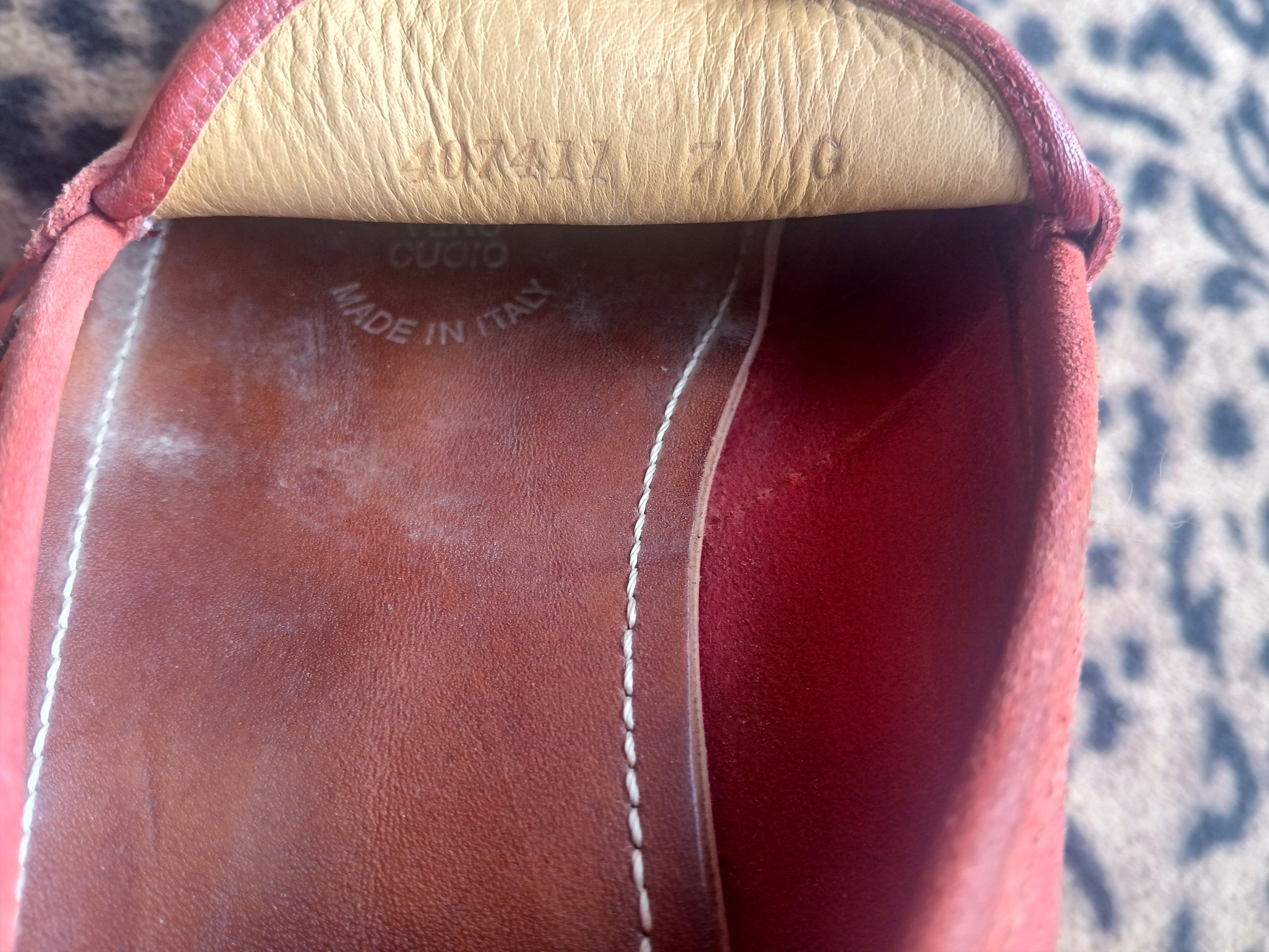 Gucci Gucci Red Suede Web Trim Penny loafer Size US 7 / EU 40 - 6 Thumbnail