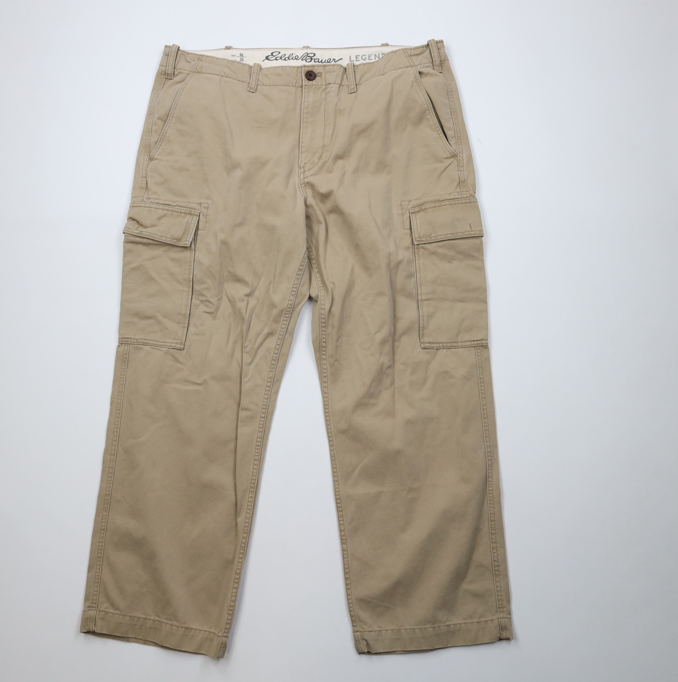 Eddie Bauer Vintage Eddie Bauer Baggy Wide Leg Cargo Pants Beige Cotton Size US 40 / EU 56 - 1 Thumbnail
