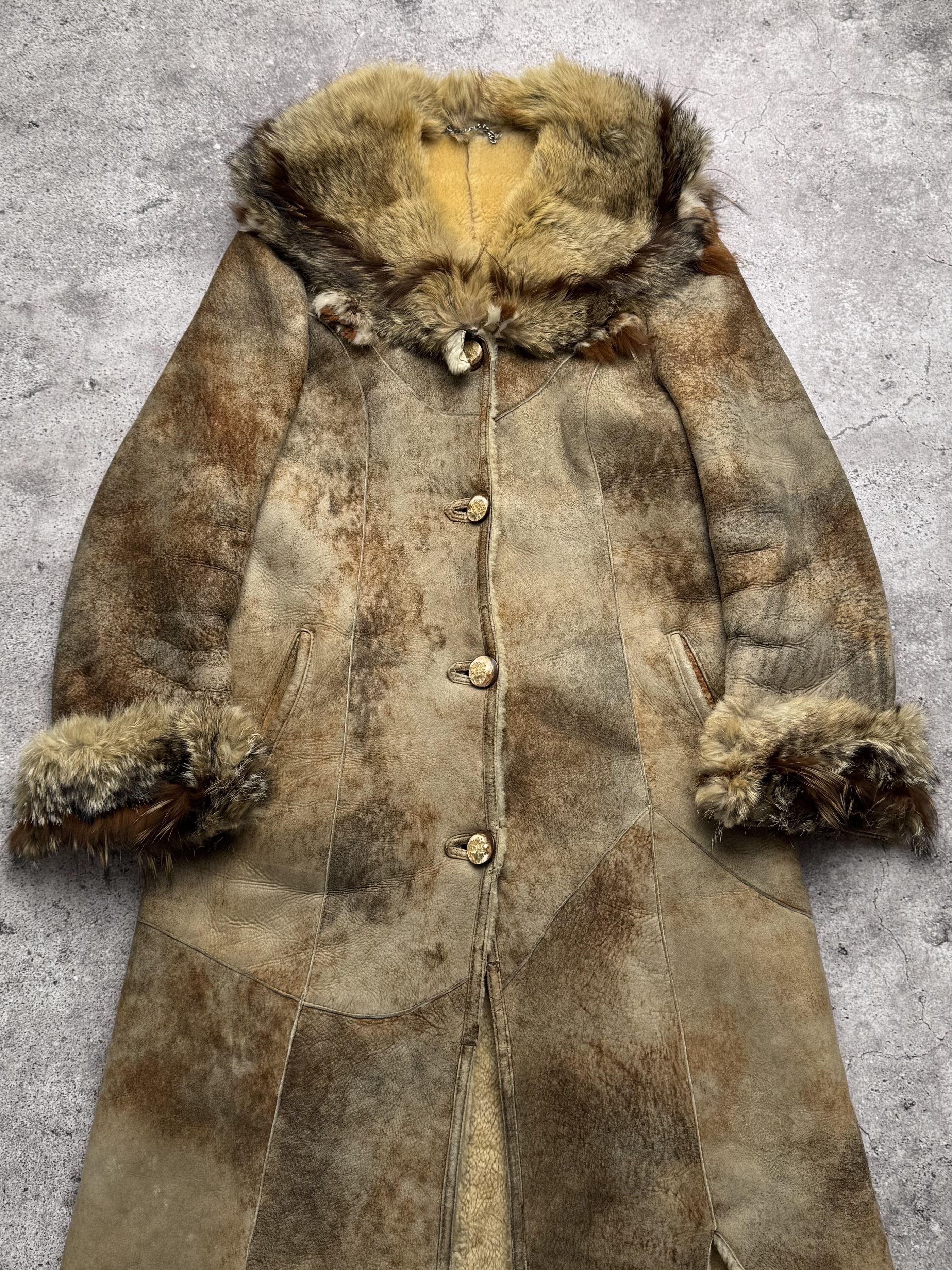Japanese Brand Vintage Real Sheepskin Faded Coat C668(V288) Size S / US 4 / IT 40 - 2 Thumbnail