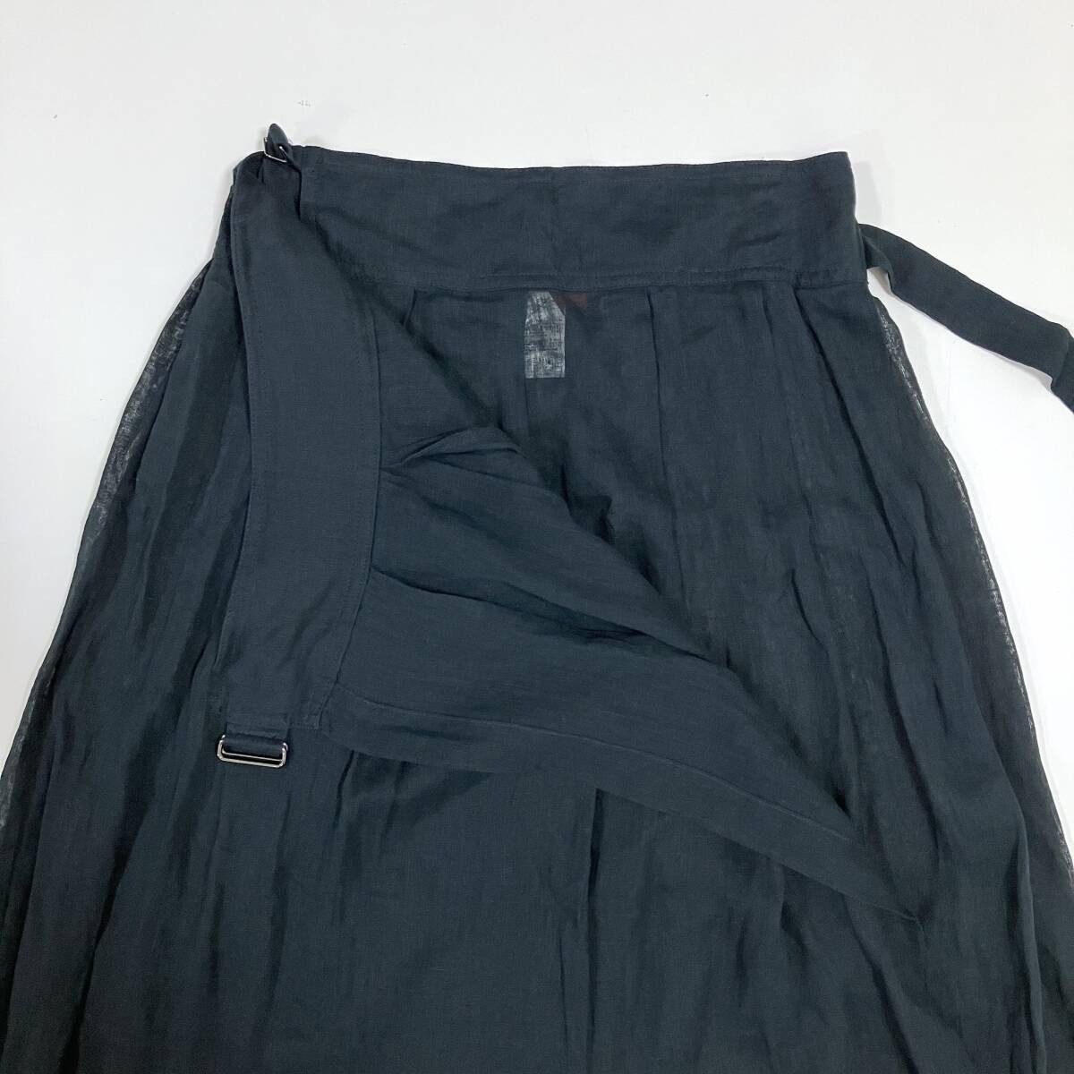 Yohji Yamamoto Y's Yohji Yamamoto - Linen Sheer Wrap Skirt Size 27" / US 4 / IT 40 - 9 Thumbnail