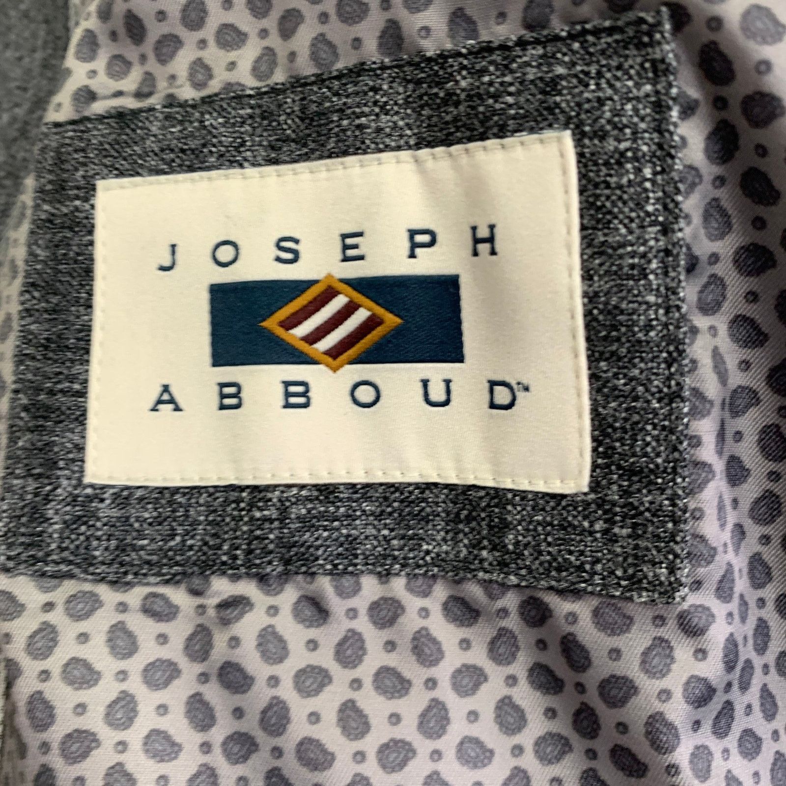 Joseph Abboud JOSEPH ABBOUD Size 40 Grey White Woven Wool Linen Sport Coat Size 40R - 7 Thumbnail