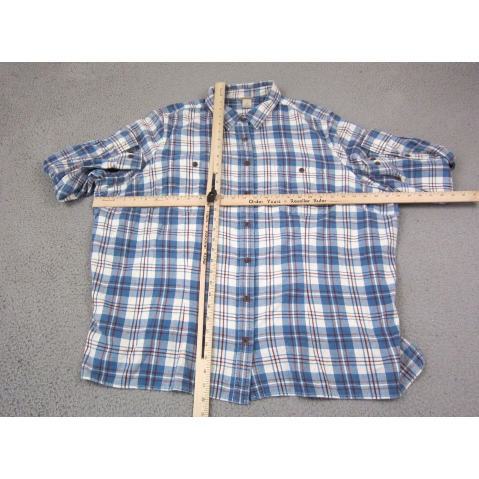 Vintage Duluth Shirt Womens 3X Blue White Plaid Flannel Button Up Western Casual Shirt Women 3X Plaid Vintage? (No) Size XXL / US 16-18 / IT 52-54 - 5 Thumbnail
