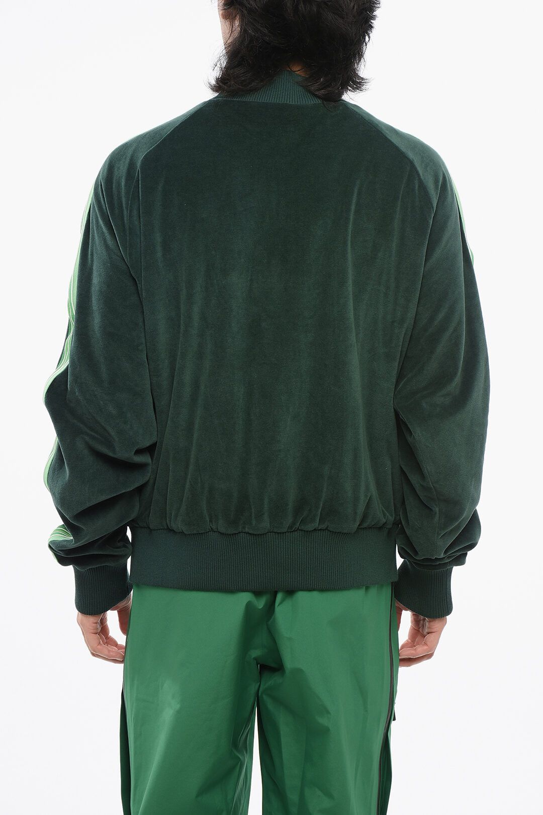 Amiri og1mm0825 Velour Rain Forest Track Sweatshirt in Green Size US XXL / EU 58 / 5 - 2 Thumbnail
