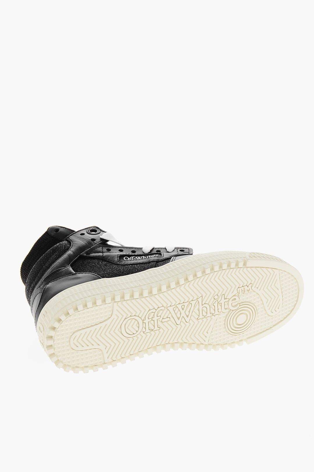 Off-White og1mm1125 Glittered Leather 3.0 Off Court Hi-Top Sneakers Size US 7 / IT 37 - 5 Thumbnail