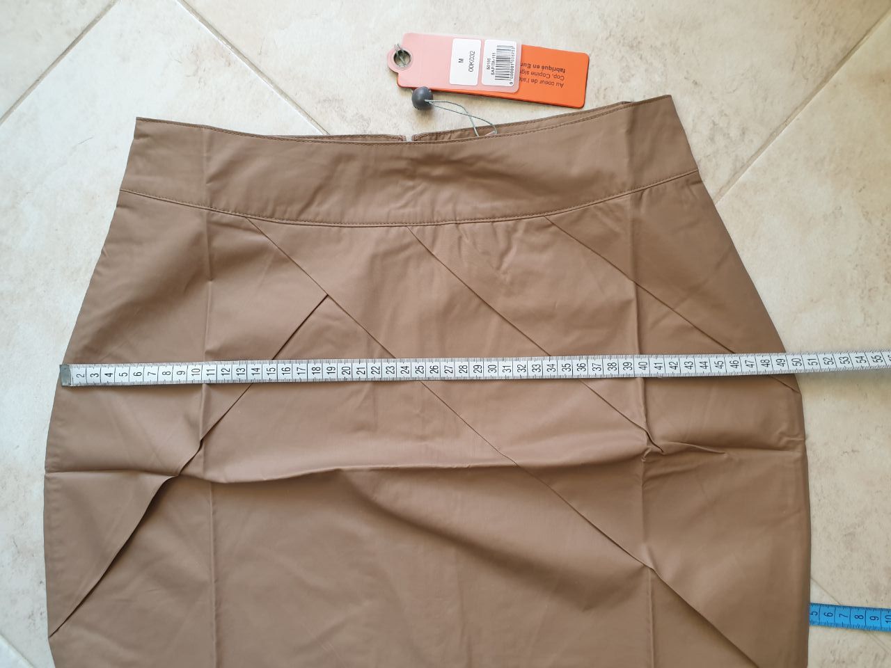 Cop Copine Cop Copine Tan Waxed Mini skirt sz M France / US sz 8 Size 30" / US 8 / IT 44 - 4 Thumbnail