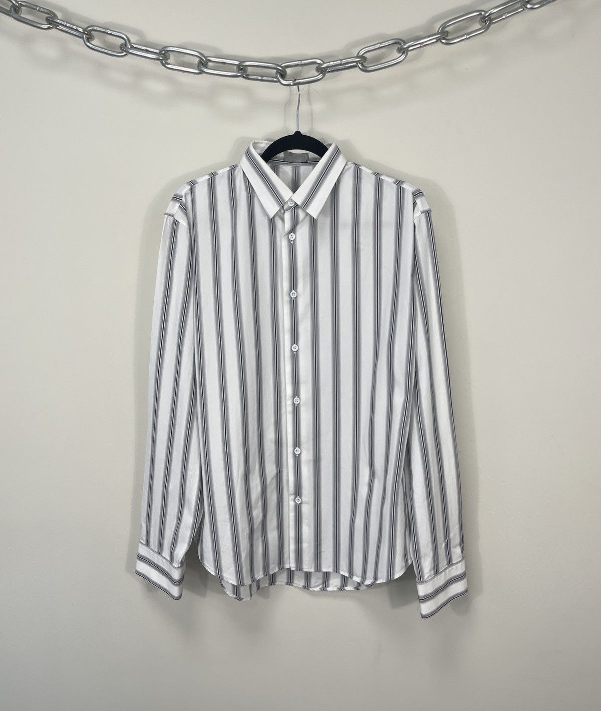 Dior high quality Homme Striped Button Up Shirt