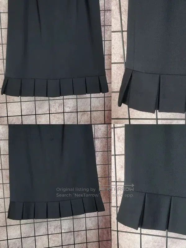 Dior Dior Black Wool Pleated Skirt for Women . Size 23" - 3 Thumbnail