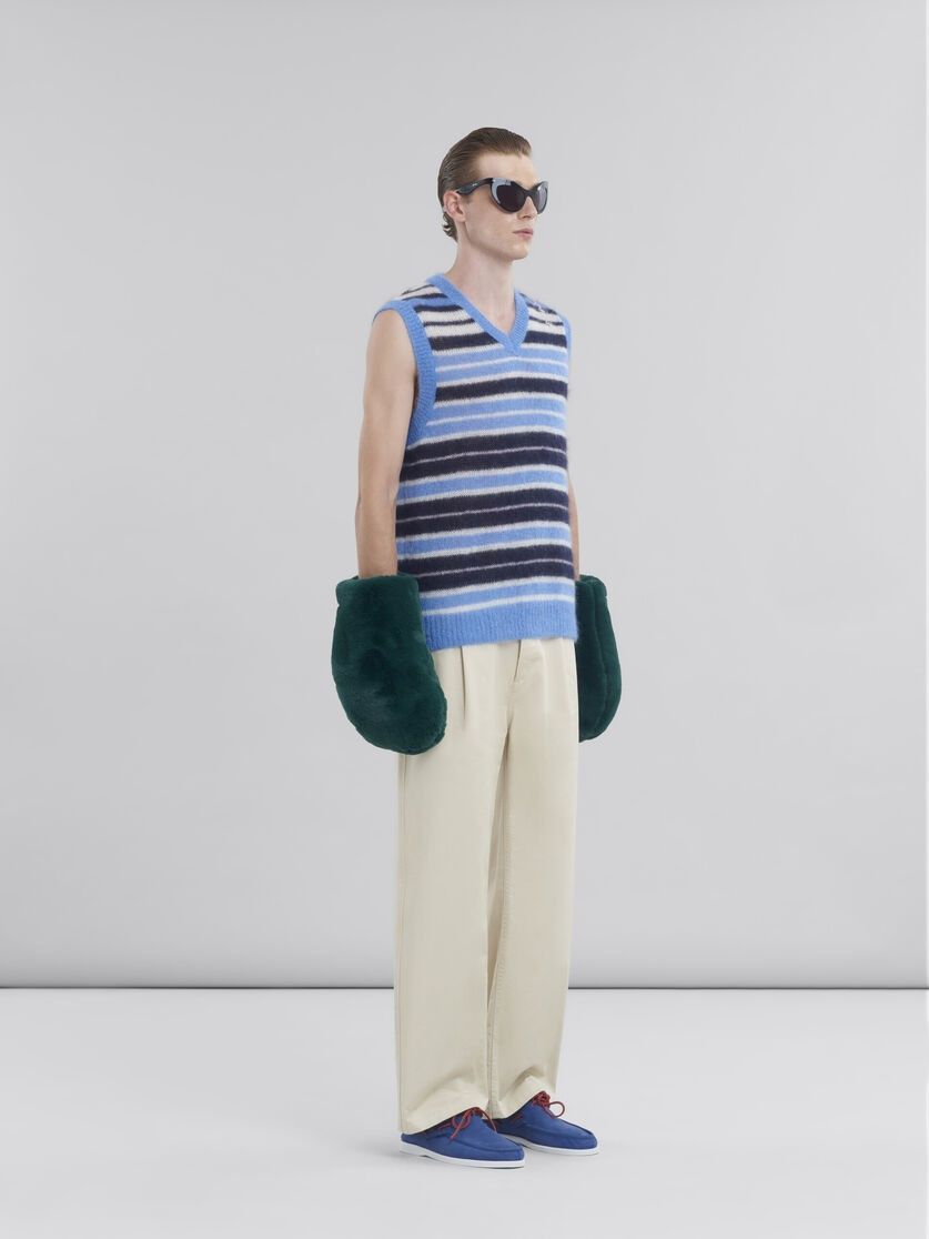 Marni o1f1d3z0326 Striped Brushed Mohair Vest in Multicolor Size US XL / EU 56 / 4 - 5 Thumbnail