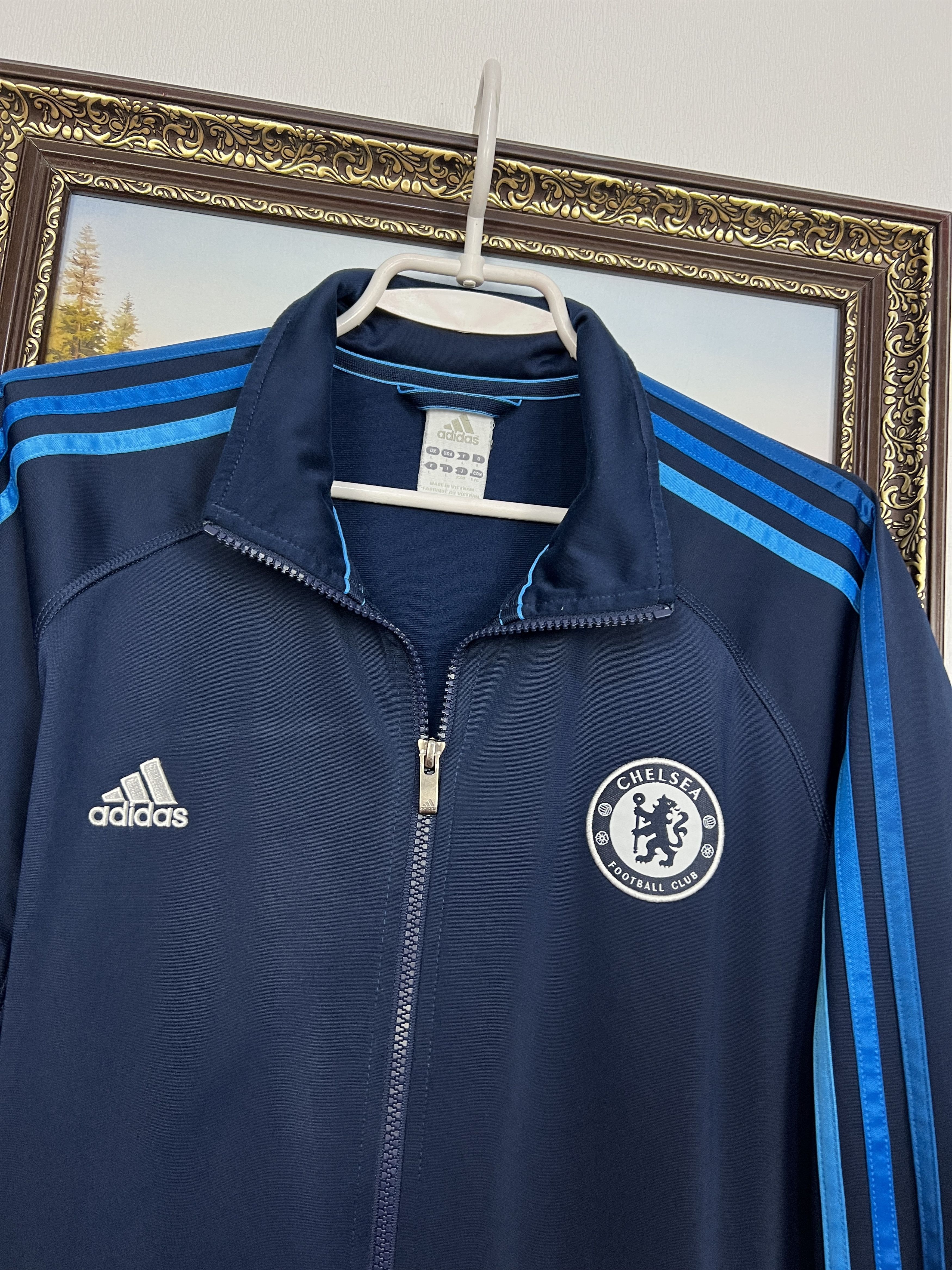 Adidas Vintage Chelsea Football Jacket Soccer Track Top Rare Zip Size US L / EU 52-54 / 3 - 2 Thumbnail