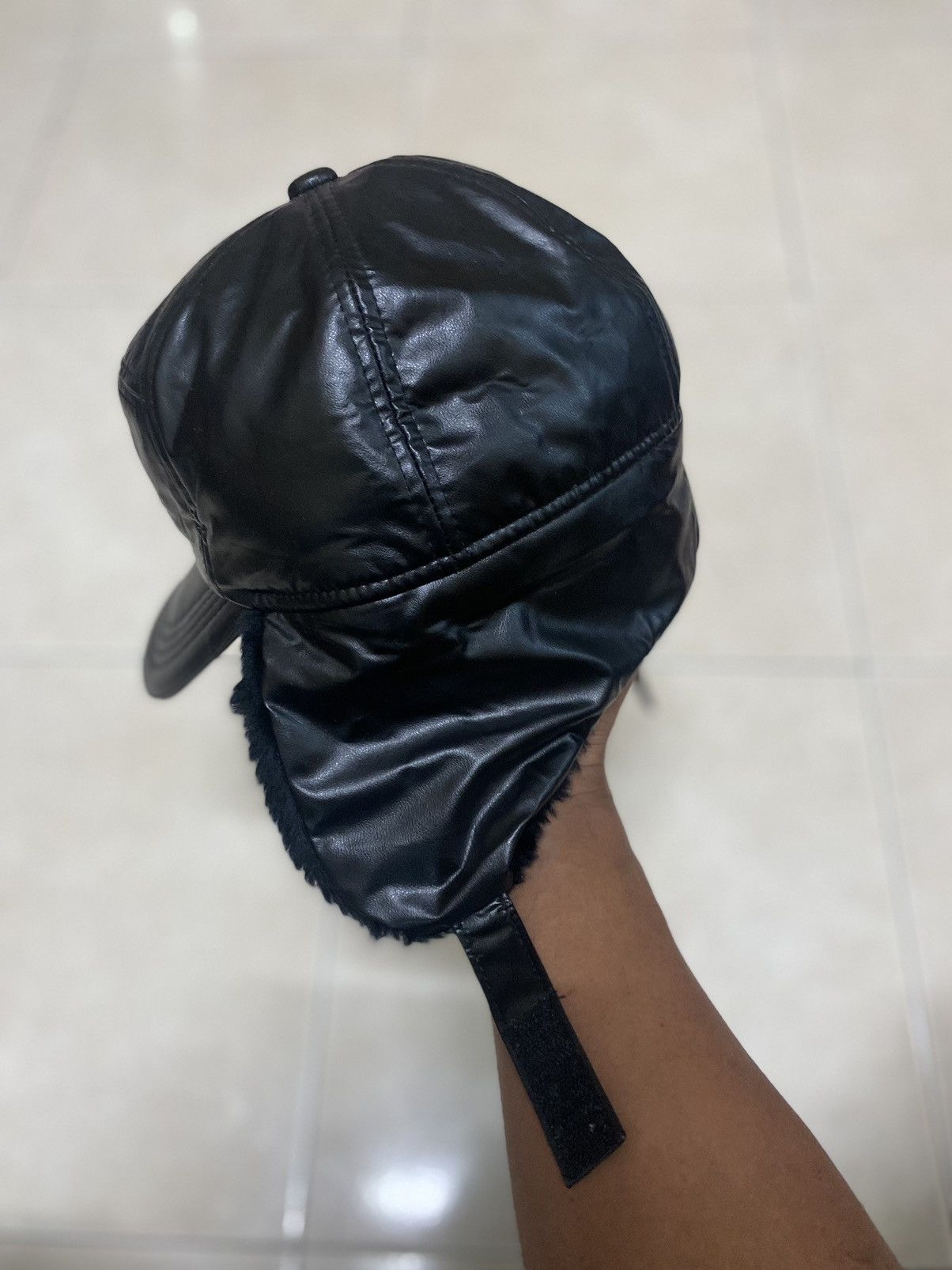 Japanese Brand × Vintage LEATHER TRAPPER HAT WITH EAR WARMER FLAP AIR FORTH AFMDE Size ONE SIZE - 4 Thumbnail