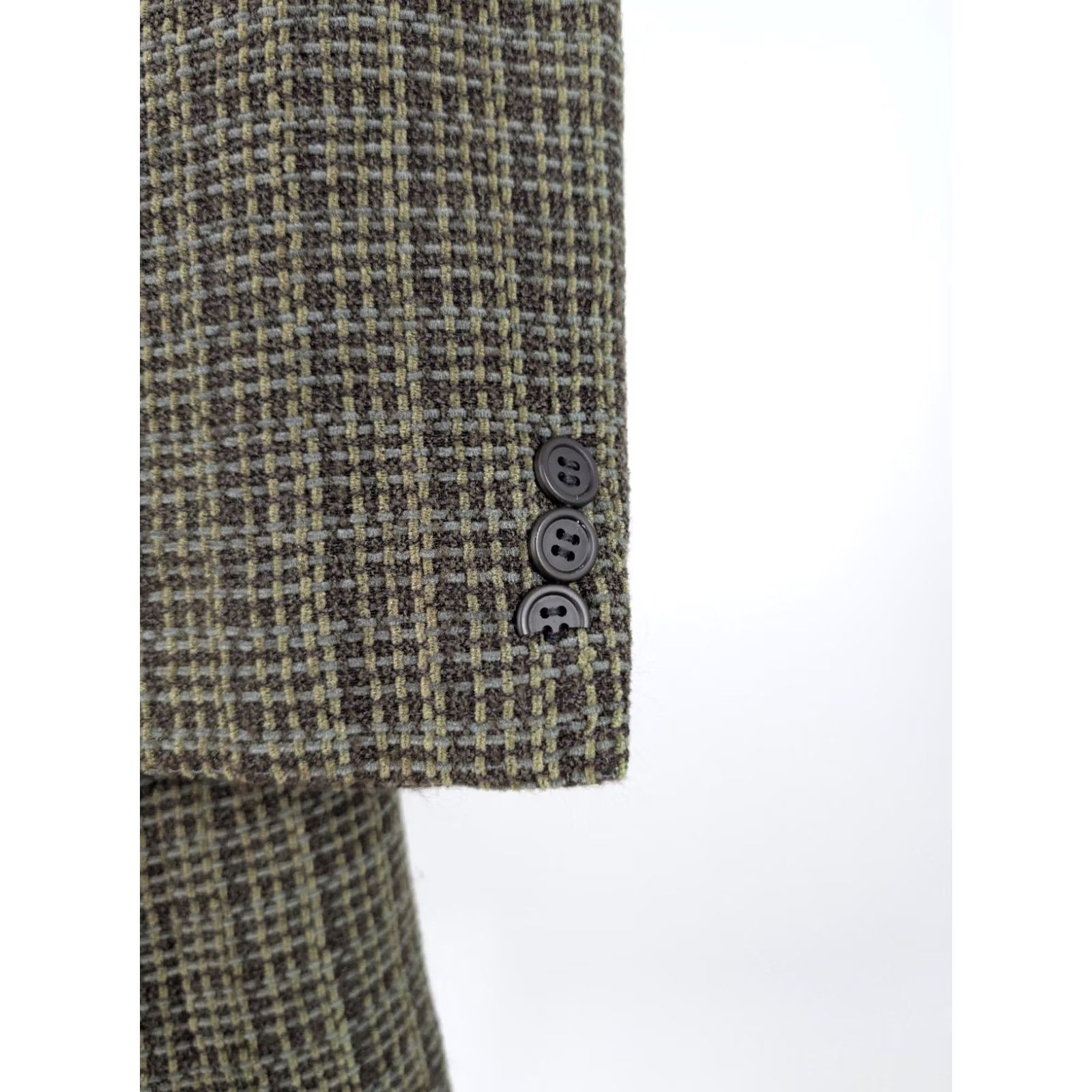 Giorgio Armani Giorgio Armani Blazer Vintage 90s Y2K Mod Sculpted Wool Blend Green 42 Mens Notch 2-Button Jacket Regular Length Size 42 Size 42R - 7 Thumbnail