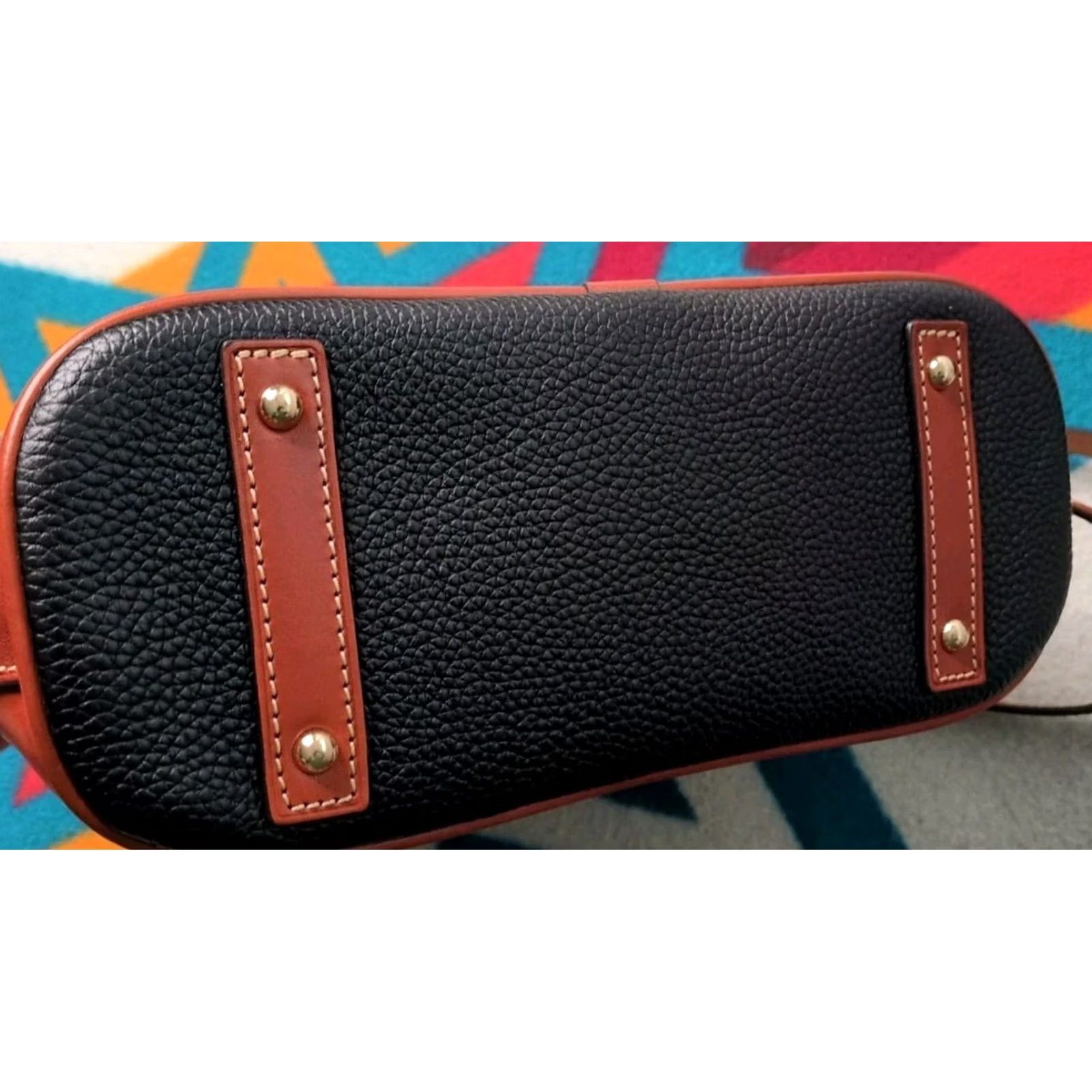 Dooney & Bourke Dooney & Bourke Leather Satchel Bag Shoulder Strap Handbag Purse Pebble Grain Multicolor Women Size ONE SIZE - 7 Thumbnail