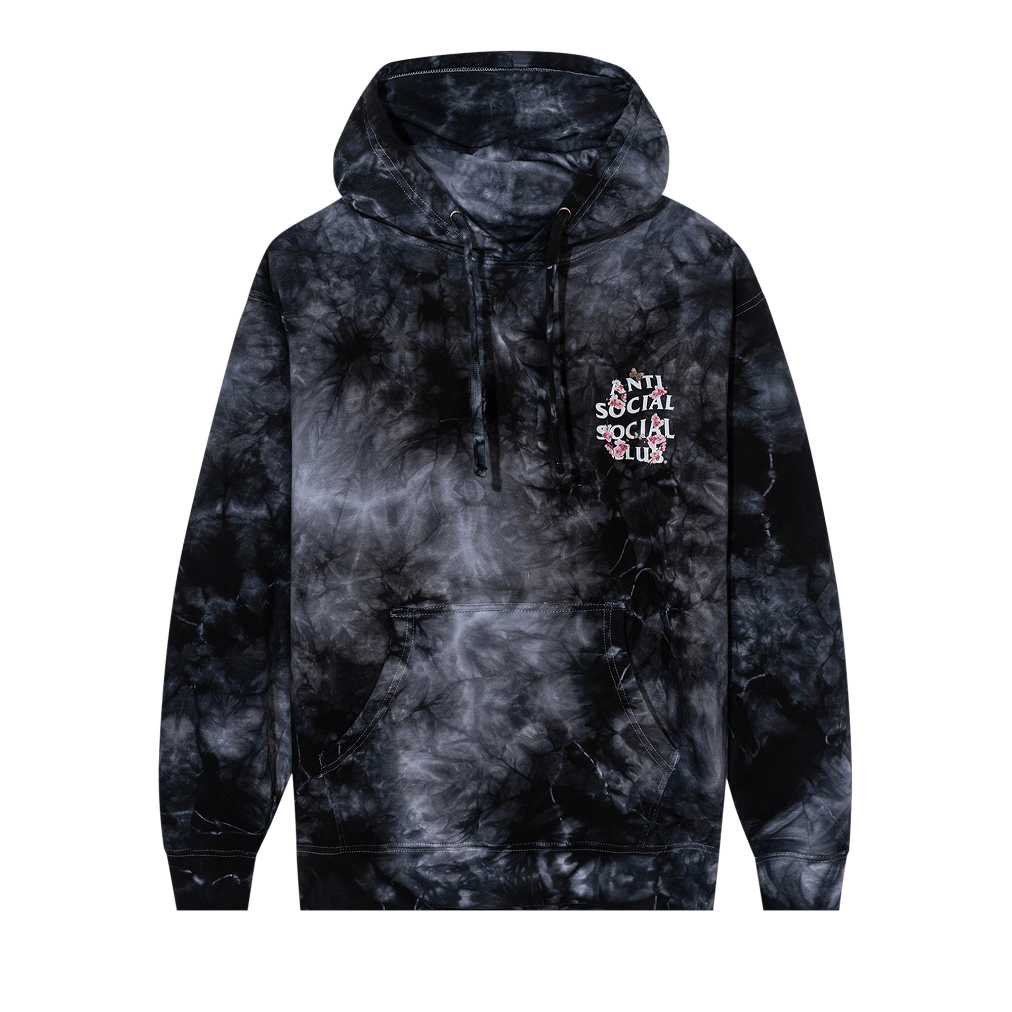 Anti Social Social Club Anti Social Social Club Kkoch Hi 5 Tie Dye Hoodie Black Grailed