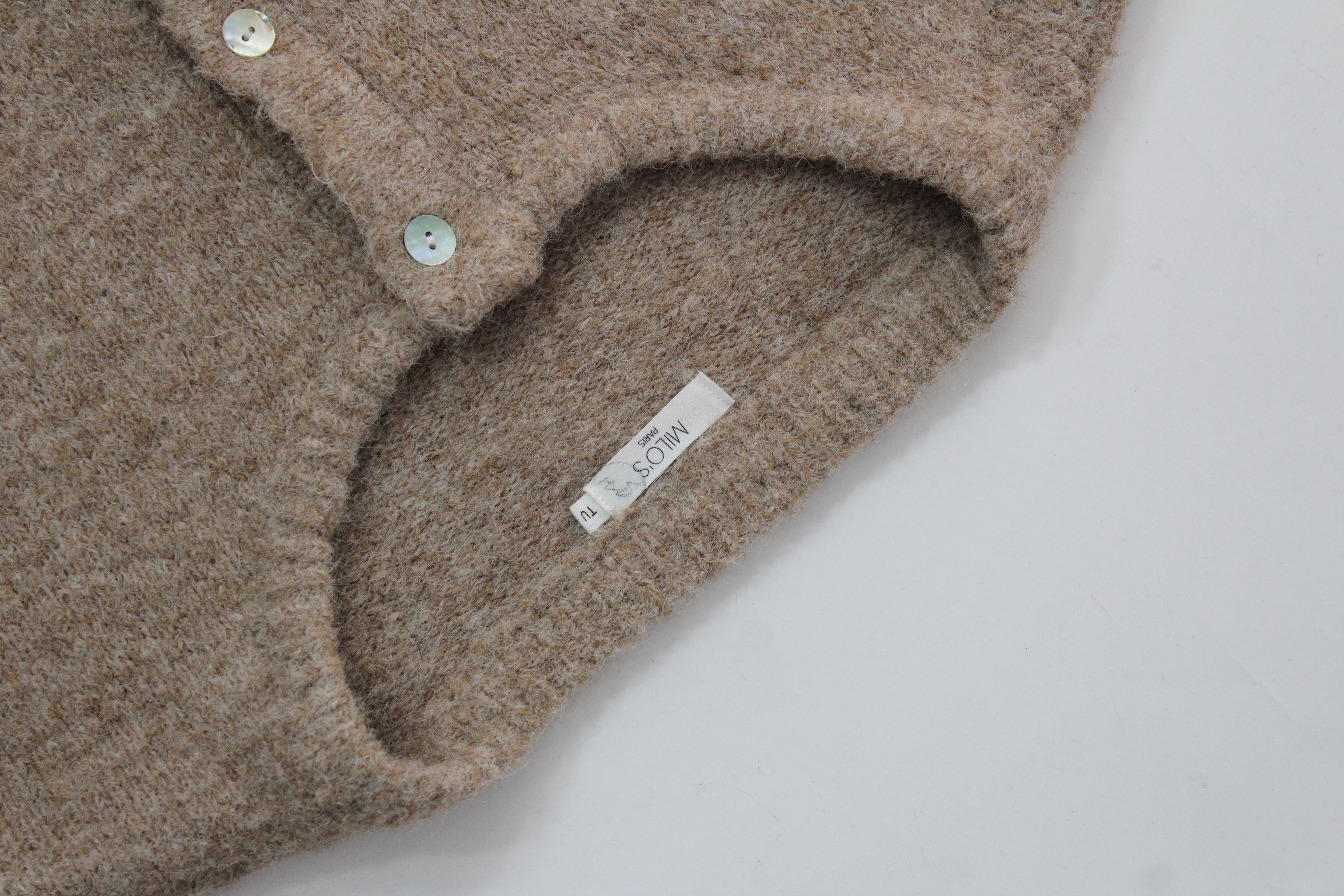 Other Milo’s Paris Wool Blend Knit Cardigan Taupe Beige Size ONE SIZE - 8 Thumbnail