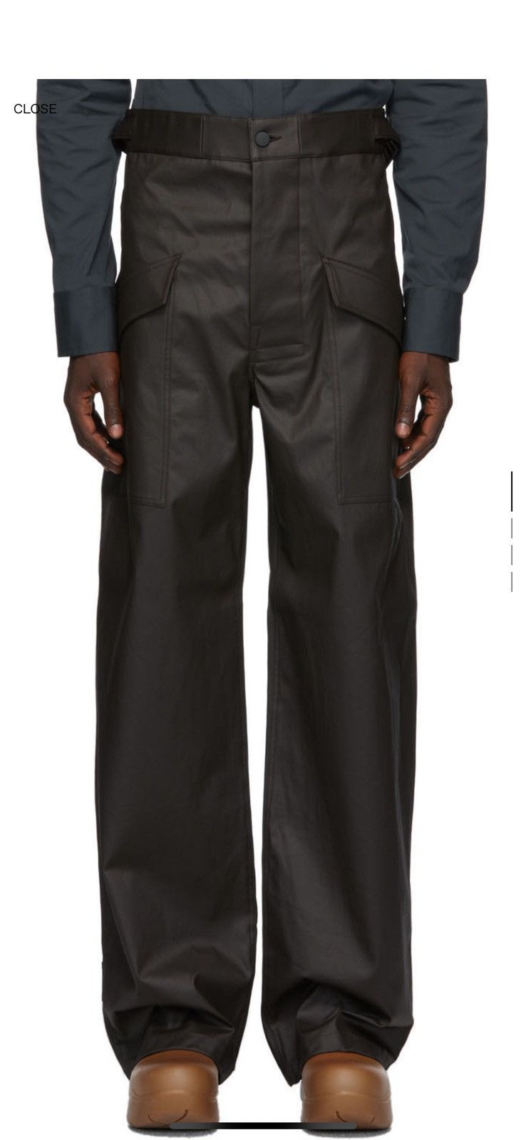 Bottega Veneta BOTTEGA VENETA Brown Coated Cotton Trousers FW20 Size 46 Size US 30 / EU 46 - 11 Thumbnail
