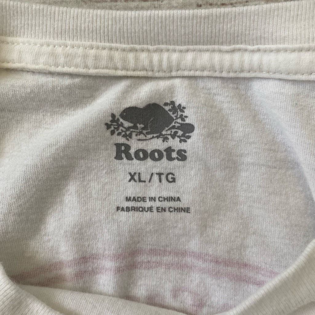 Roots Roots Canada men XL Crewneck graphic print t-shirt white Size US XL / EU 56 / 4 - 6 Thumbnail