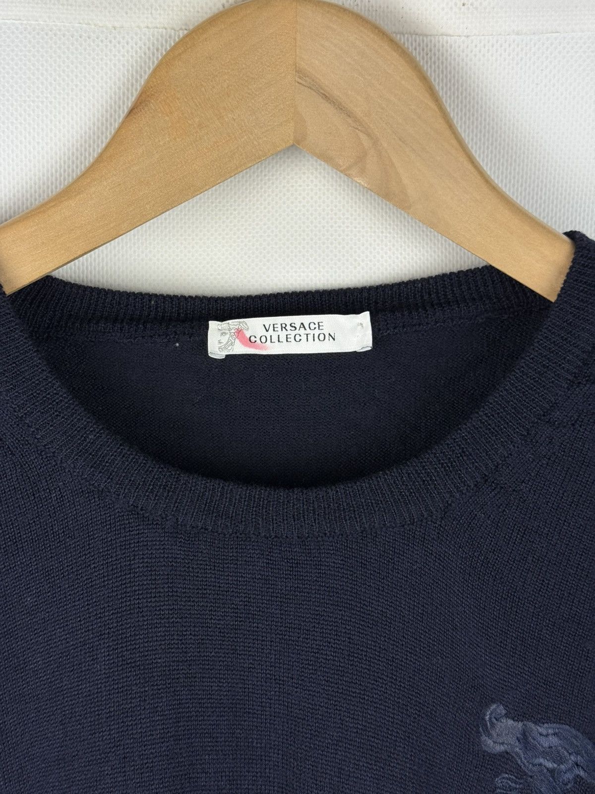 Versace Versace Collection Wool Crewneck Light Sweater Pullover Size US L / EU 52-54 / 3 - 9 Thumbnail