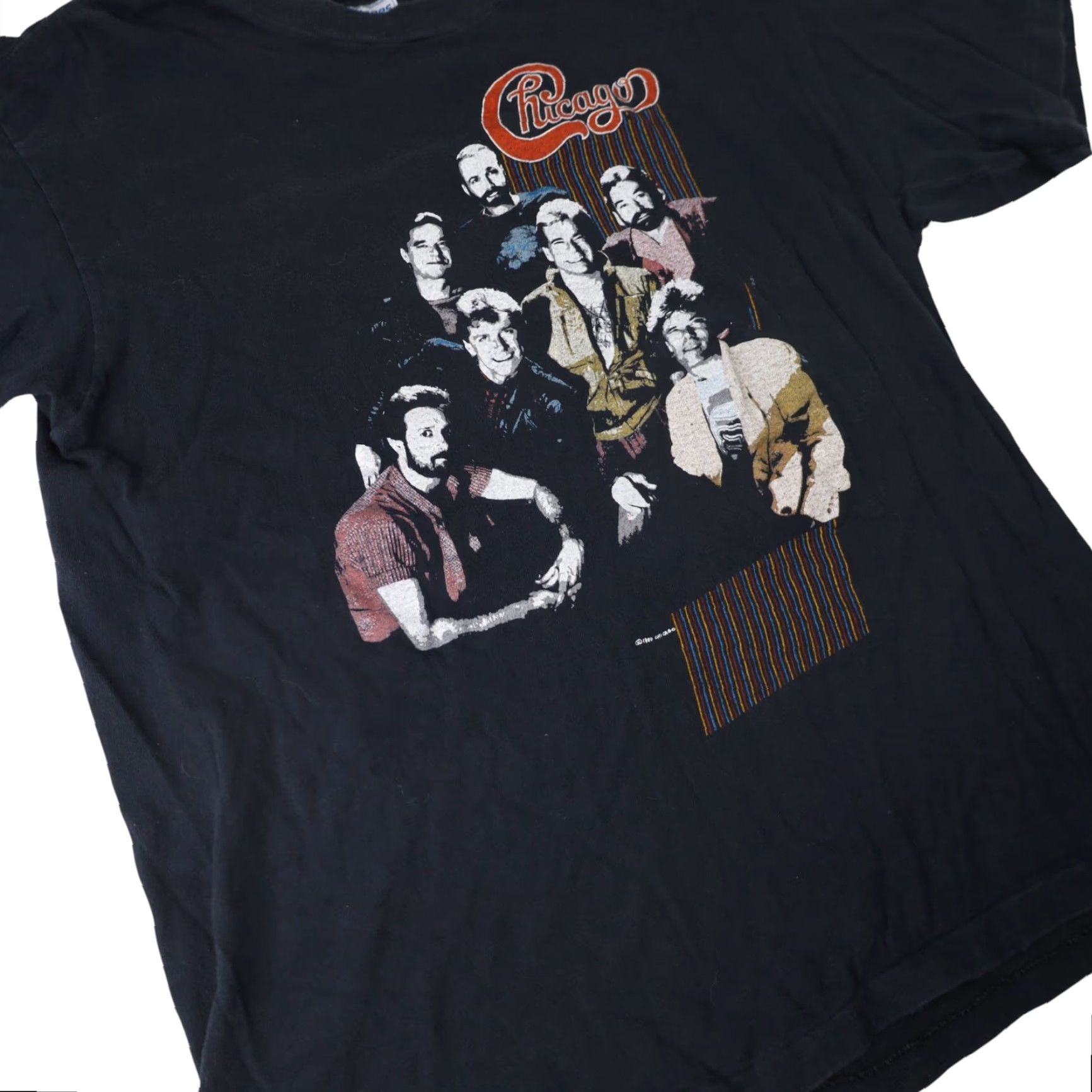 Vintage VINTAGE Chicago On Tour Mens Large Graphic Band Tee Black Men Shirt Size US L / EU 52-54 / 3 - 3 Thumbnail