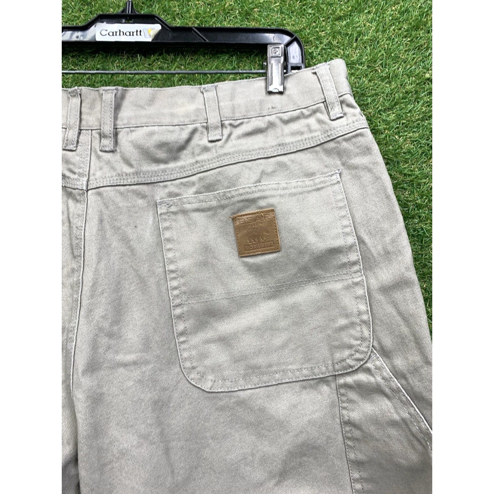 Doublet Bear River Workwear Pants Mens 36x32 Brown Double Knee Carpenter Cargo Work Pants Brown 90s Army Outdoor Mens Size US 36 / EU 52 - 3 Thumbnail