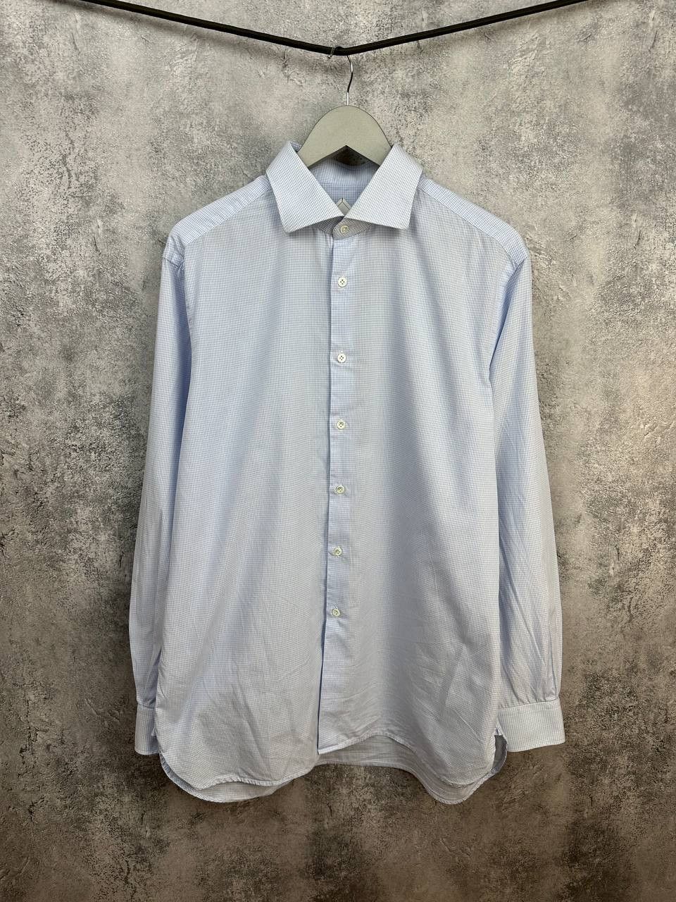 Pal Zileri Pal Zileri Luxury Italian Cotton Poplin Micro Check Shirt Size US XXL / EU 58 / 5 - 1 Thumbnail