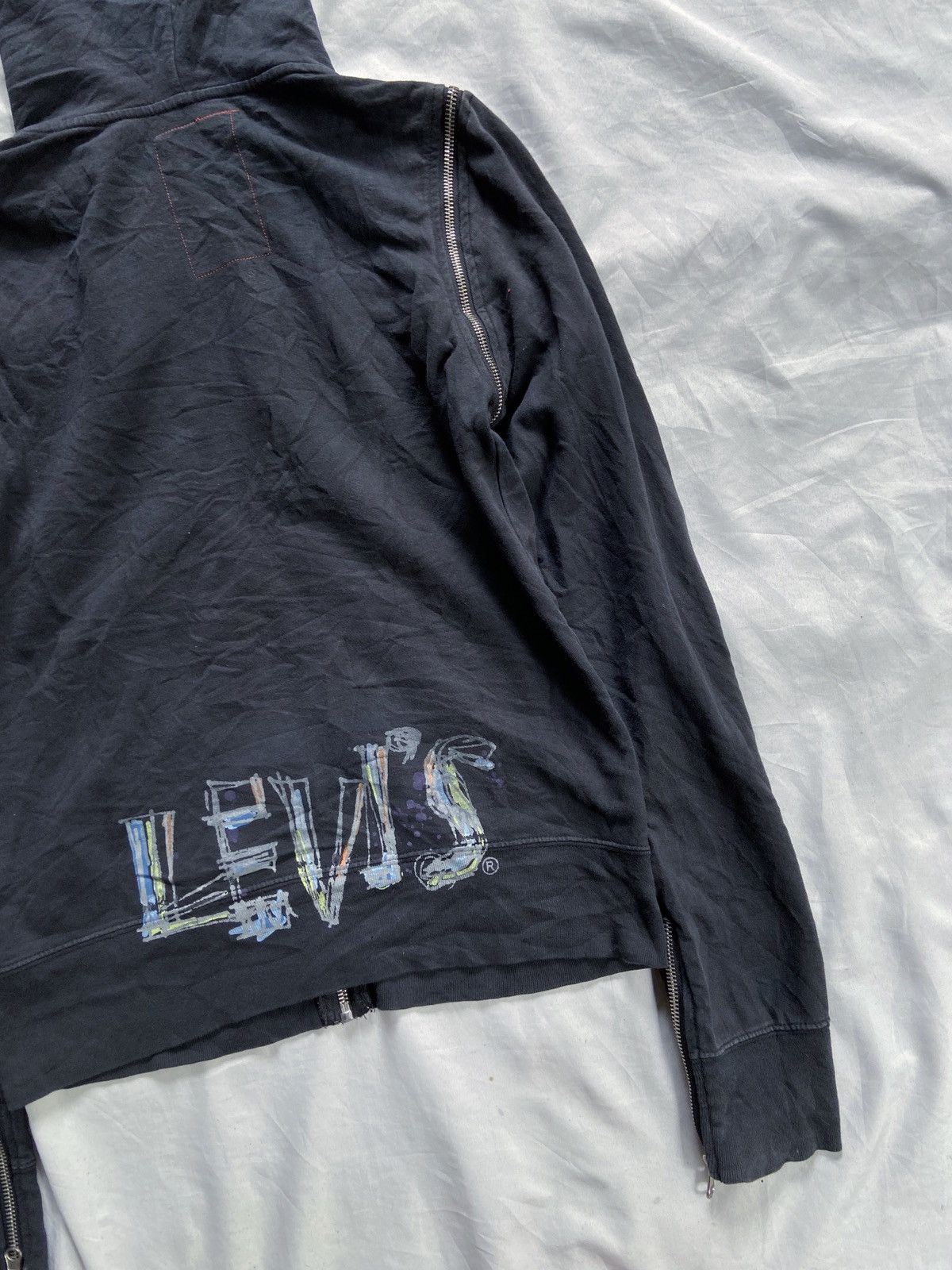 Beauty Beast LEVIS MULTI ZIPPER PUNK SUN FADED STYLE ZIP HOODIE Size US S / EU 44-46 / 1 - 18 Thumbnail