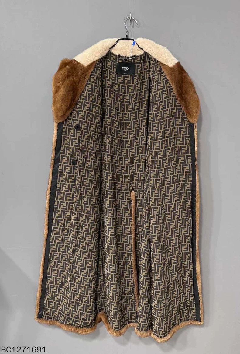 Fendi Fendi Long Mink Coat with White Collar Size US XL / EU 56 / 4 - 4 Thumbnail